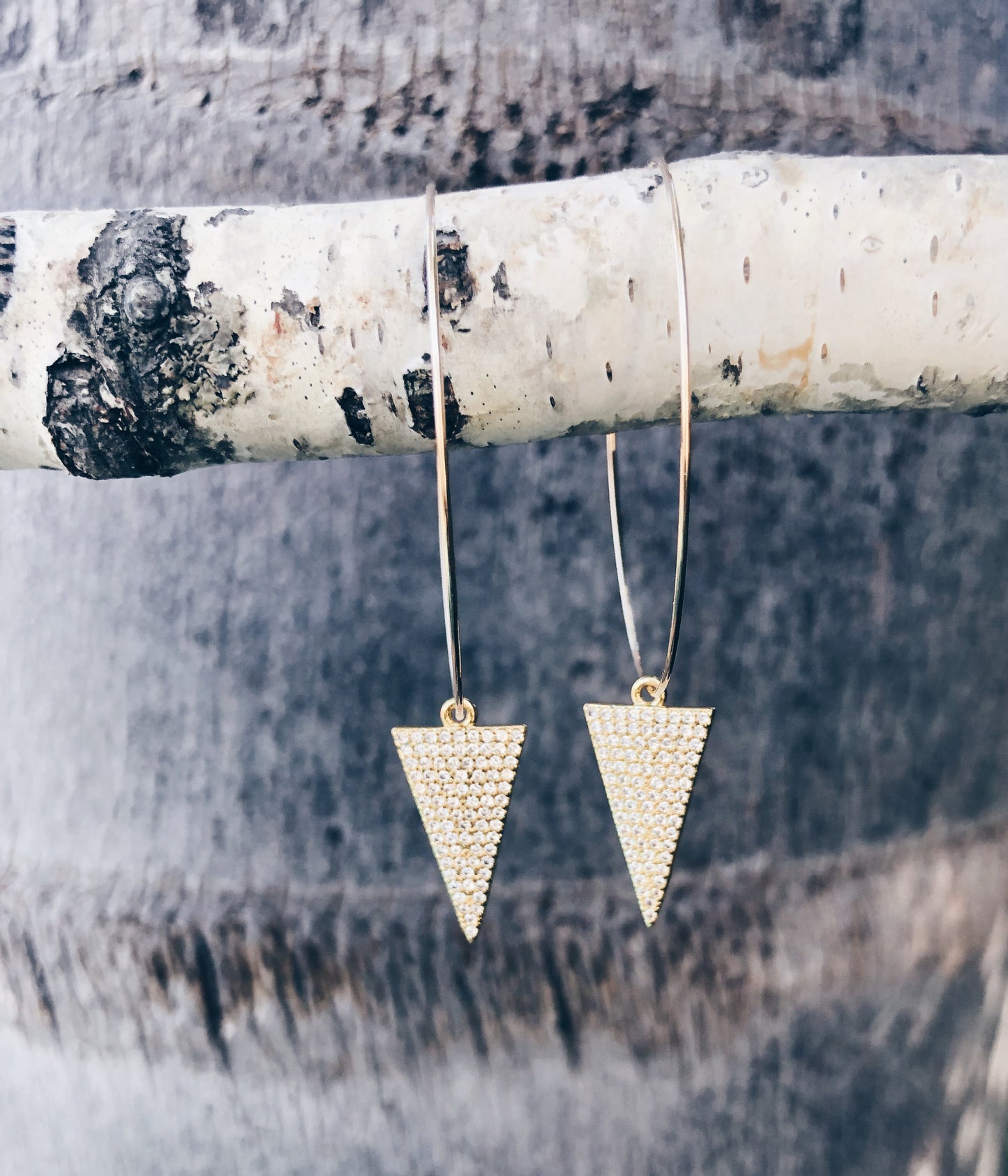 Pyramid CZ Hoops