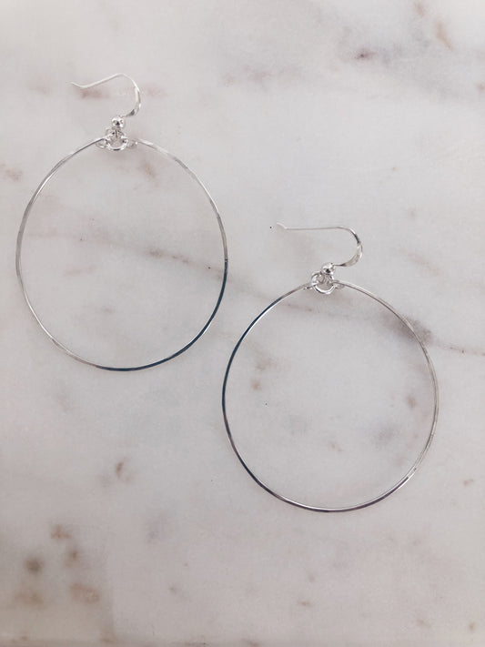 Simple Sterling Silver Hoops