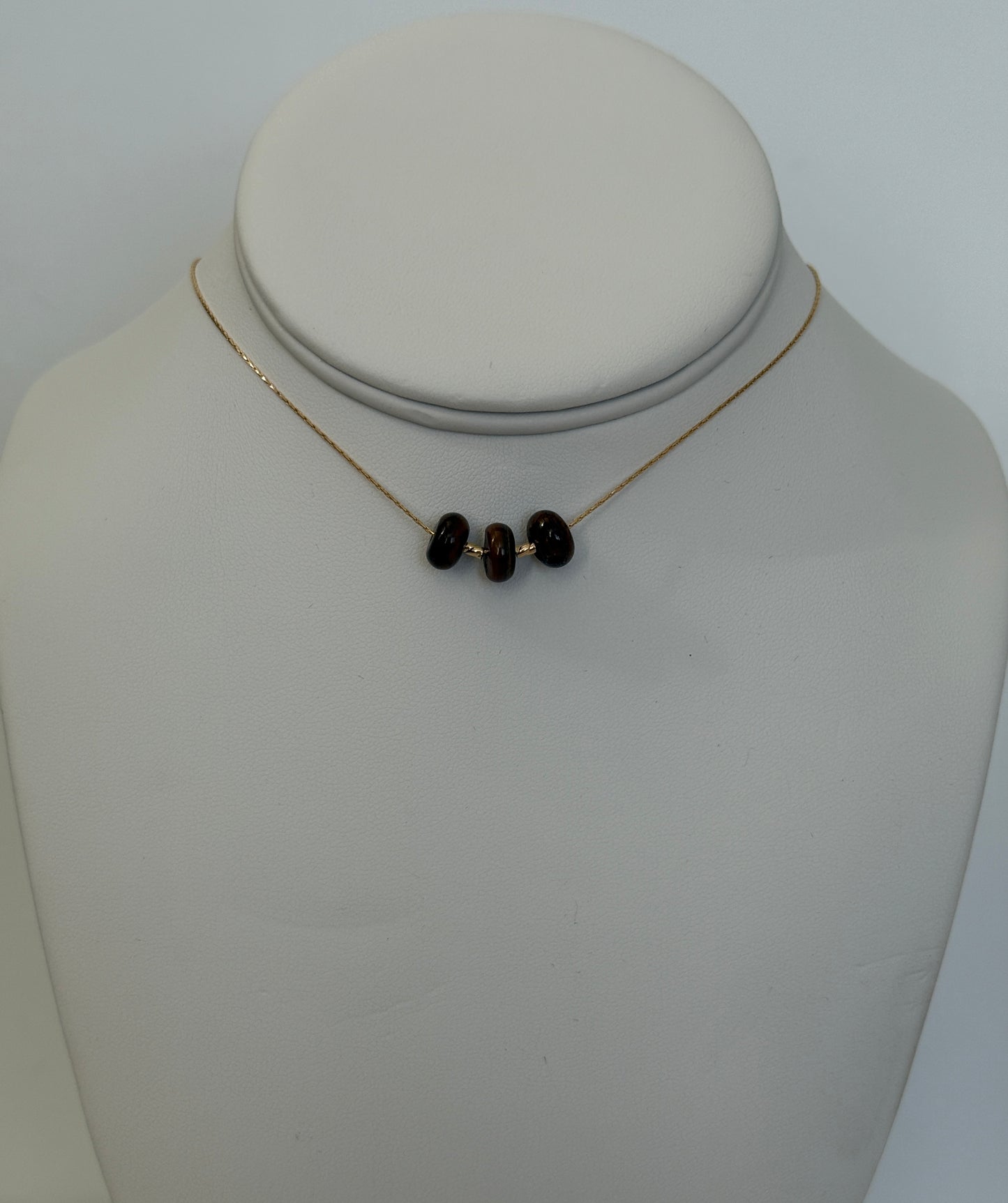 14k Gold Filled Dainty Silk Chain Necklace w/Gemstones + More Options