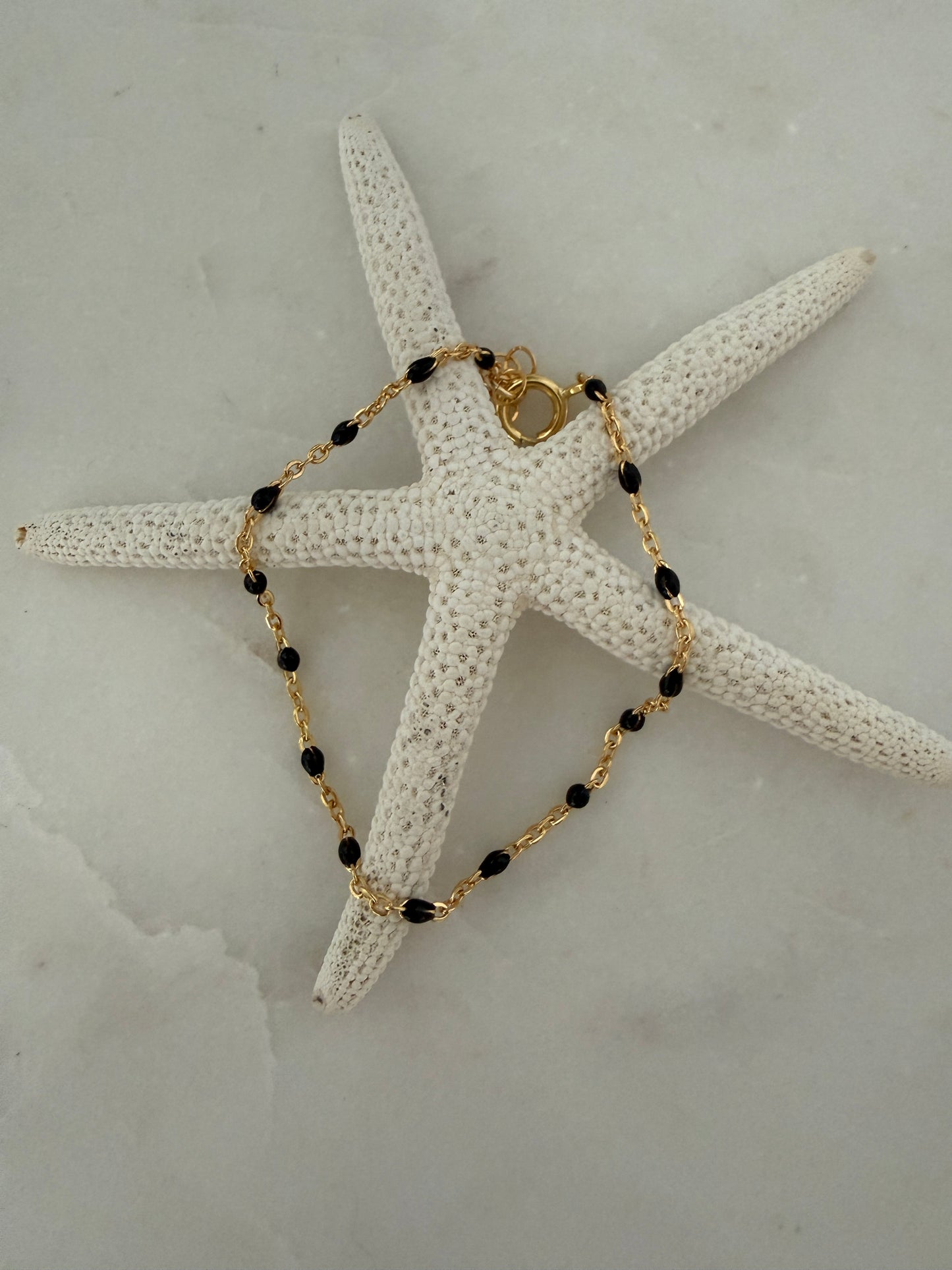 14k Gold Filled Dotted Enamel Bead Bracelet + More Colors