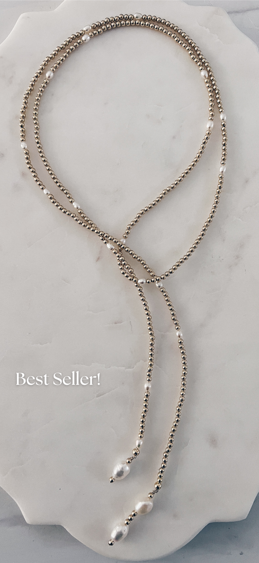 Gold Lariat Wrap Necklace - Wear 4+ more Ways "Best Seller"