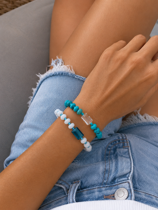 Prism Bracelet – Moonlight | White Jade & Crystal Bracelet