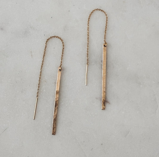 14k Gold Filled Threader Stick Earrings