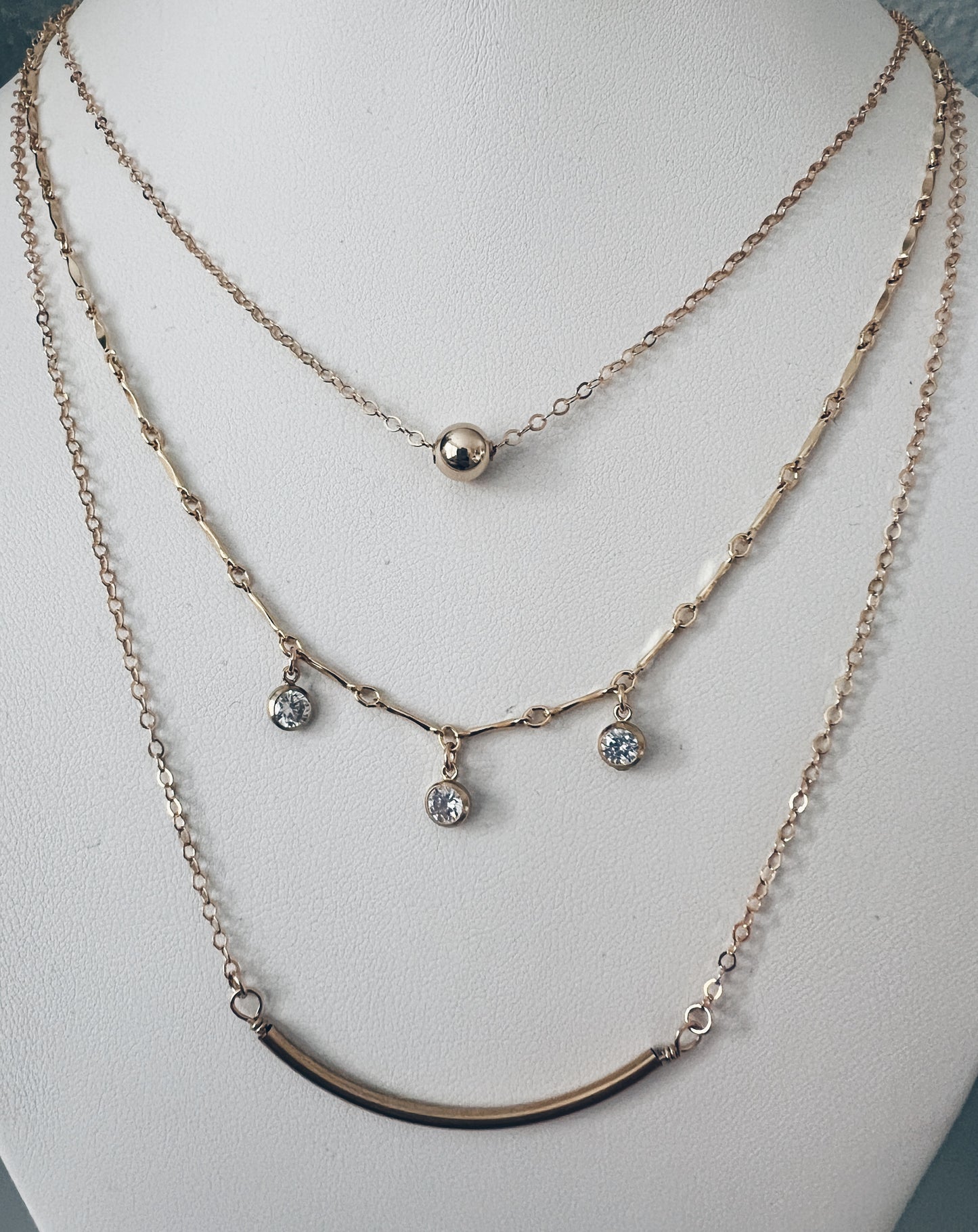 Trio Mixed Layered Necklace