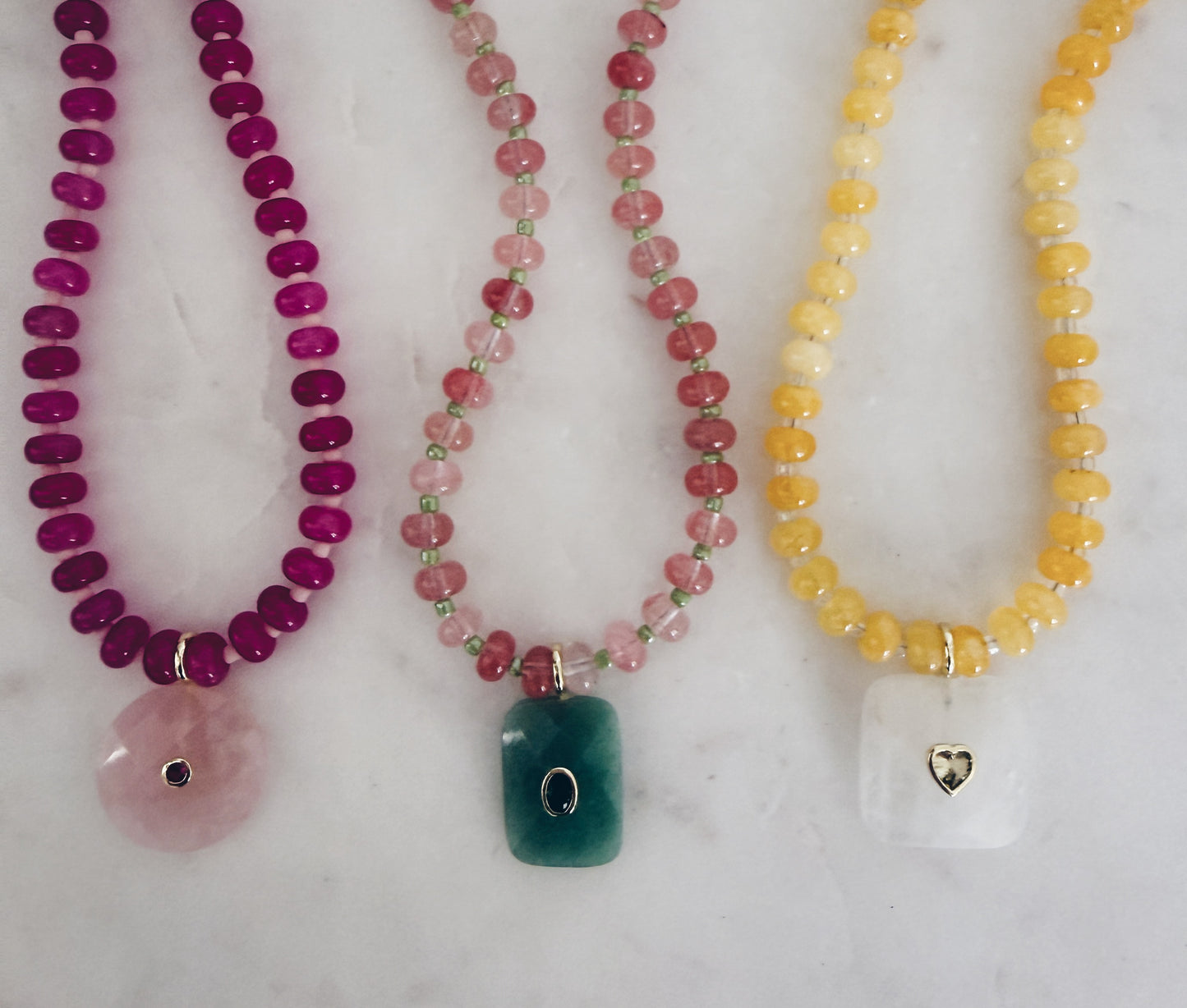 Sunlight Gemstone Pendant Necklace | Coastal Gem Collection