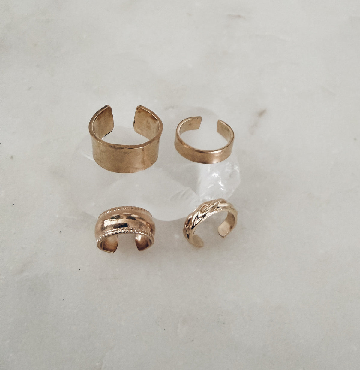 14k Gold Filled Classic Hammered Ear Cuff