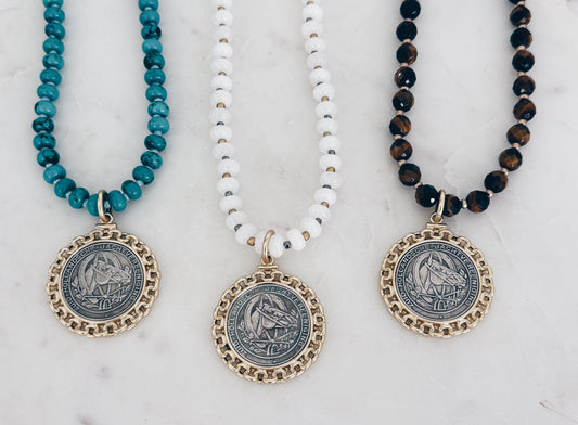 Tiger's Eye Horse Medallion Necklace | Heritage Rider