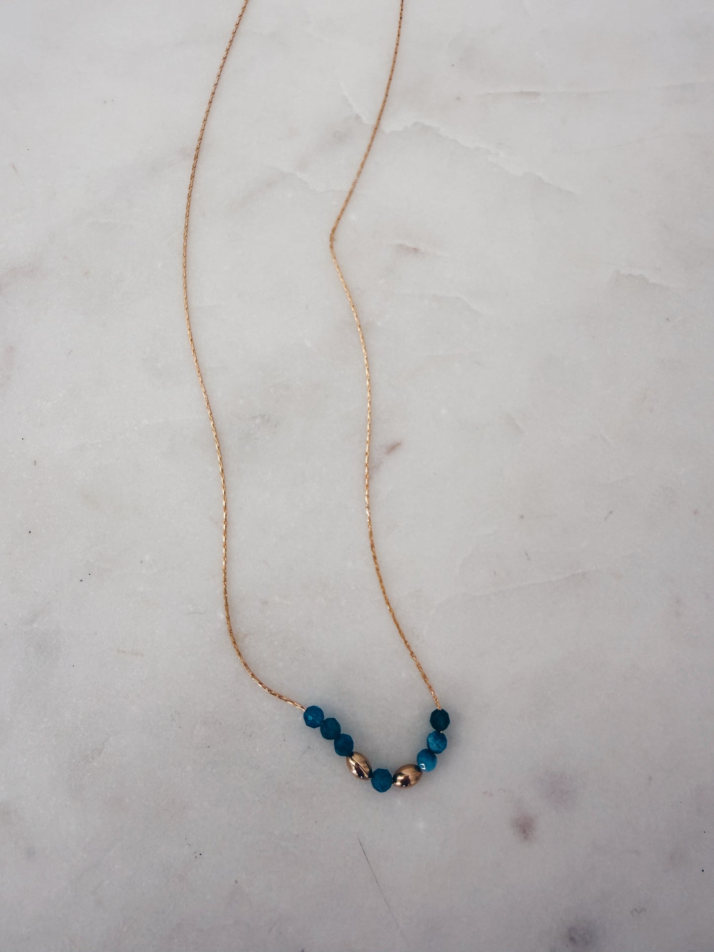 14k Gold Filled Dainty Silk Chain Necklace w/Gemstones + More Options