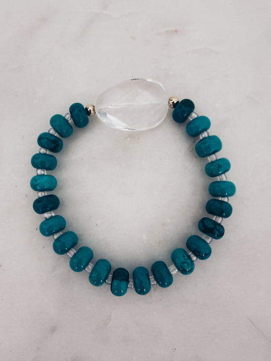 Faceted Crystal Quartz Gemstone Bracelet + More Options