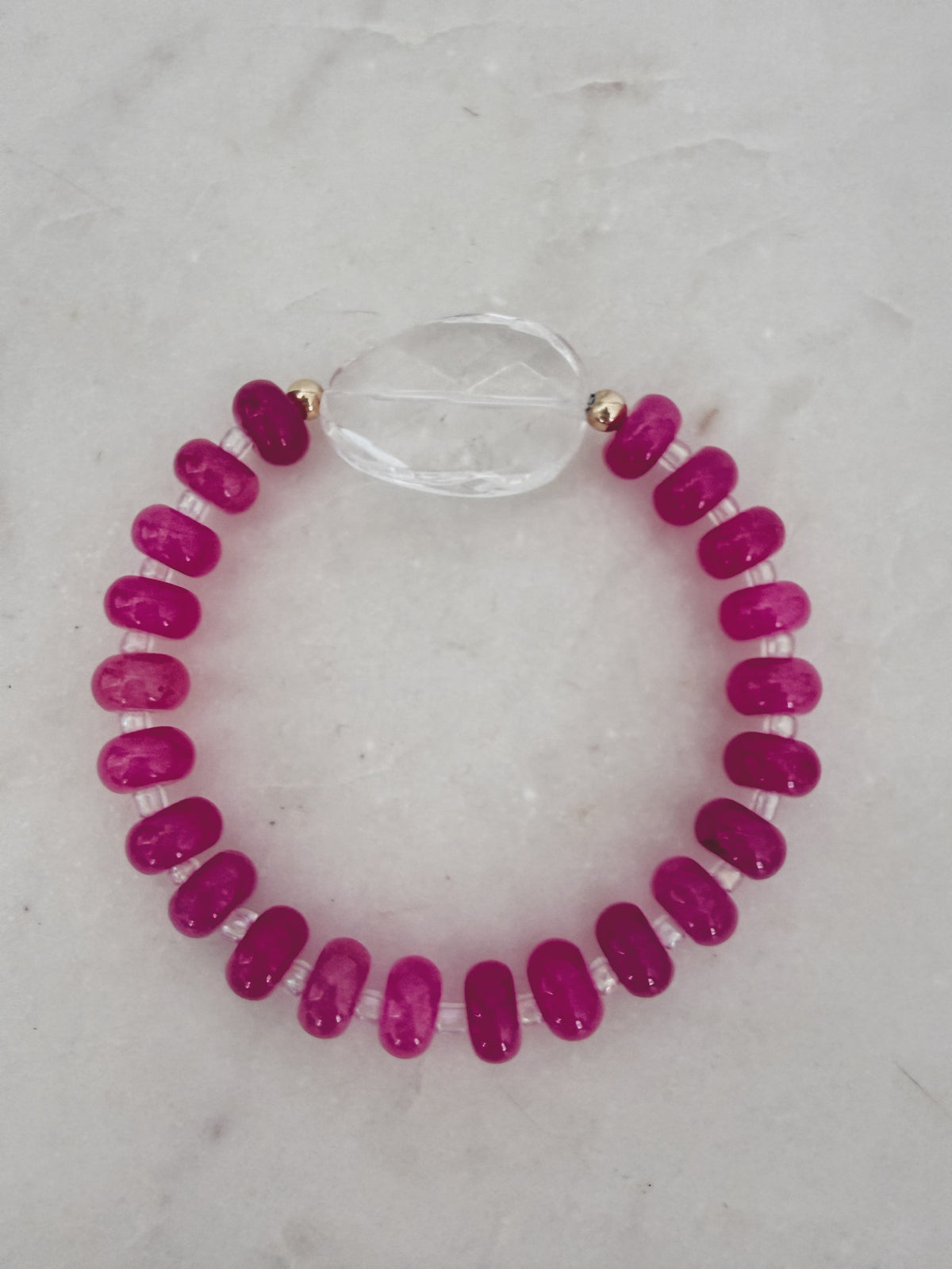 Faceted Crystal Quartz Gemstone Bracelet + More Options