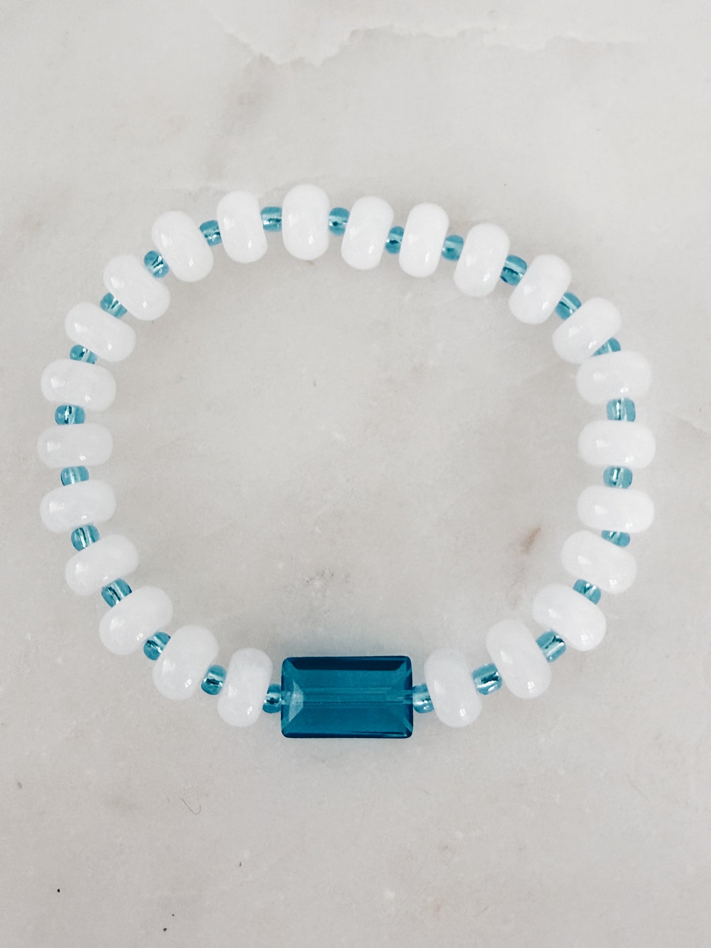 Prism Bracelet – Moonlight | White Jade & Crystal Bracelet
