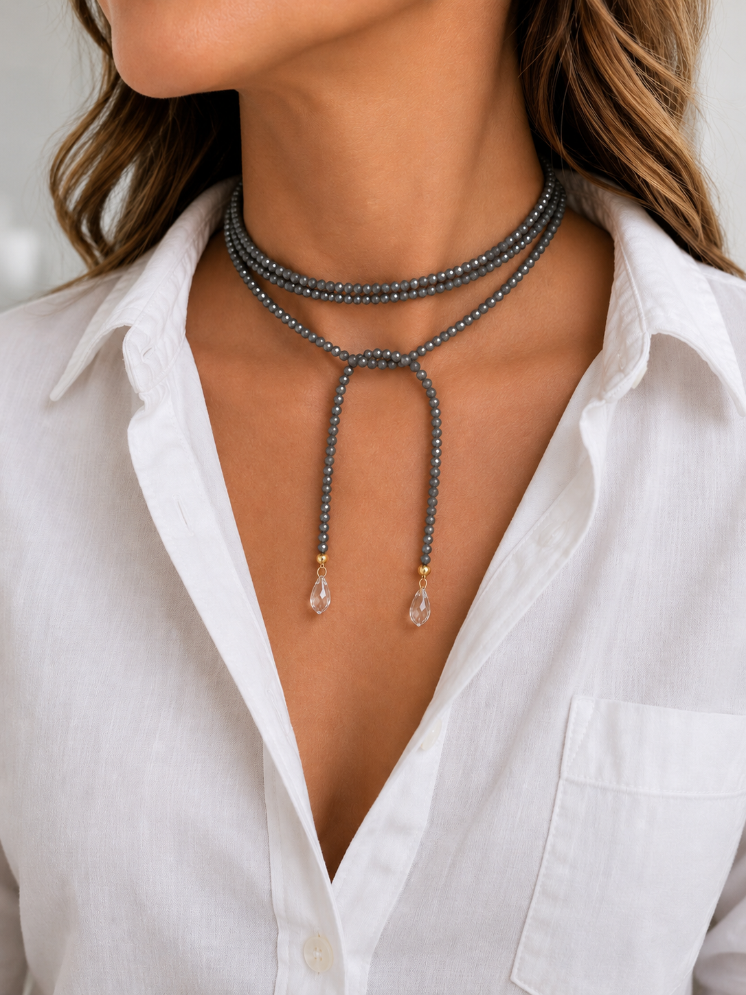 Crystal Luxe Wrap Necklace...Style It Multiple Ways + More Colors