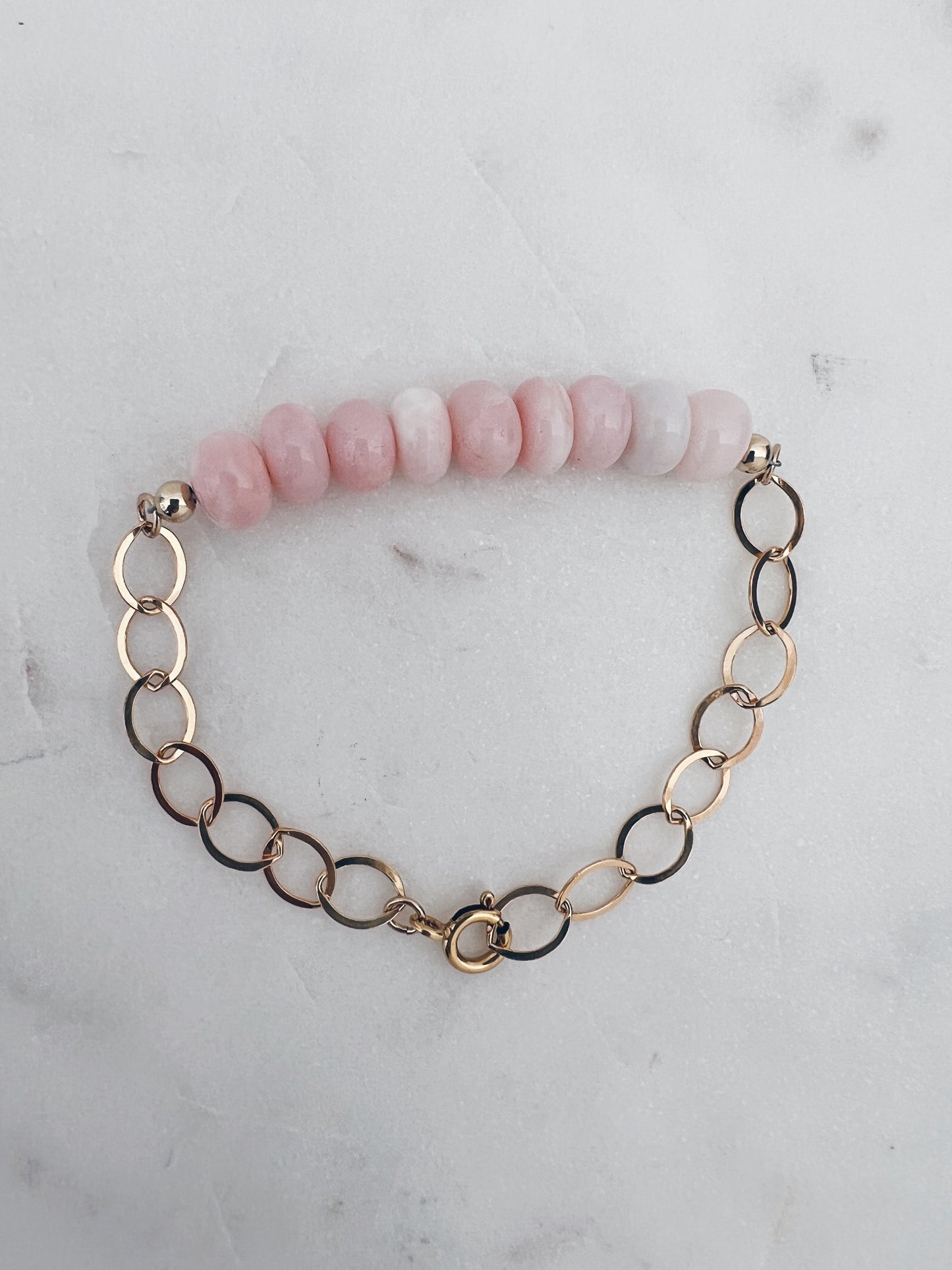 14k Gold Filled Opal and Chain Bracelet + More Options
