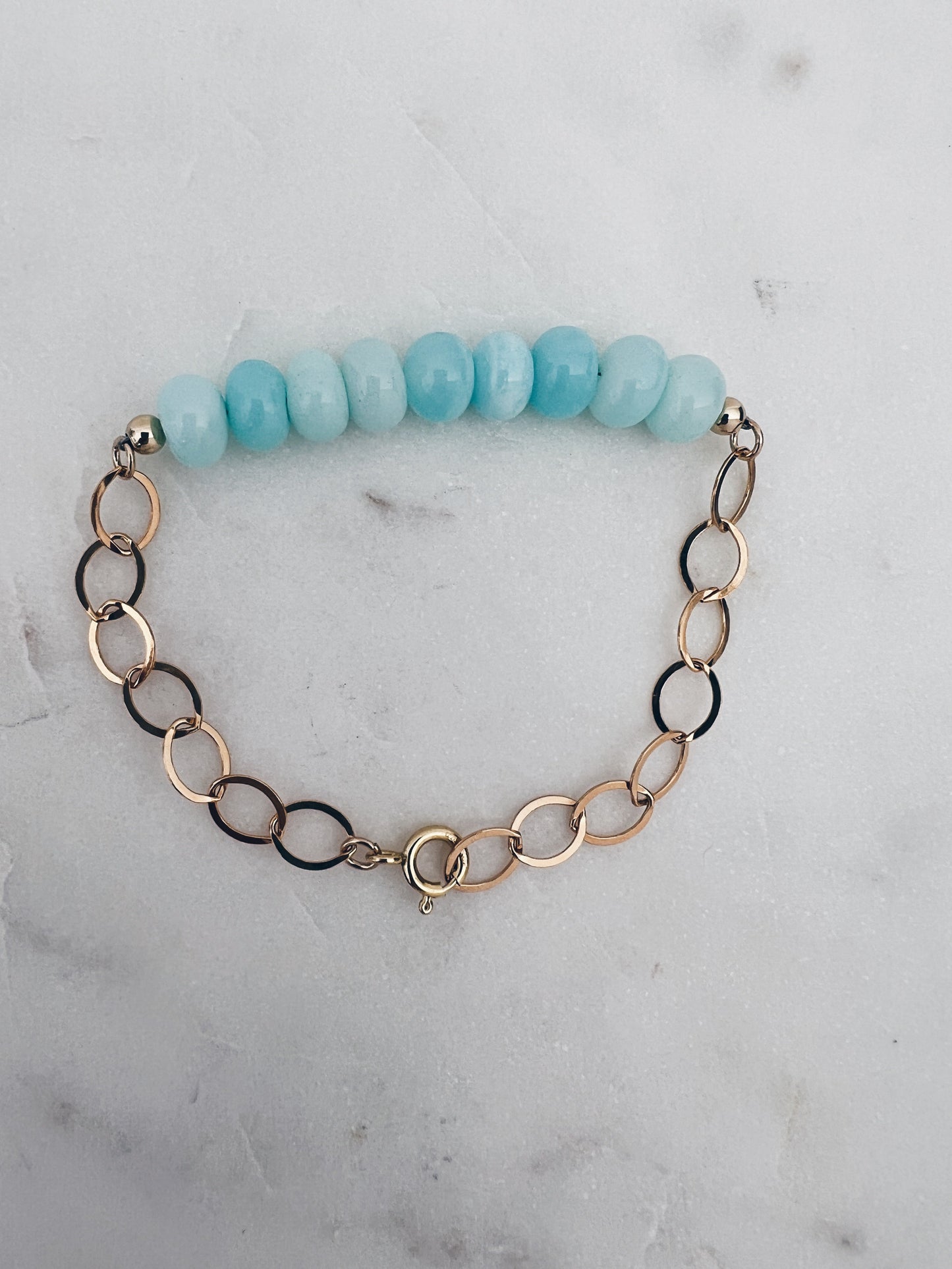 14k Gold Filled Opal and Chain Bracelet + More Options