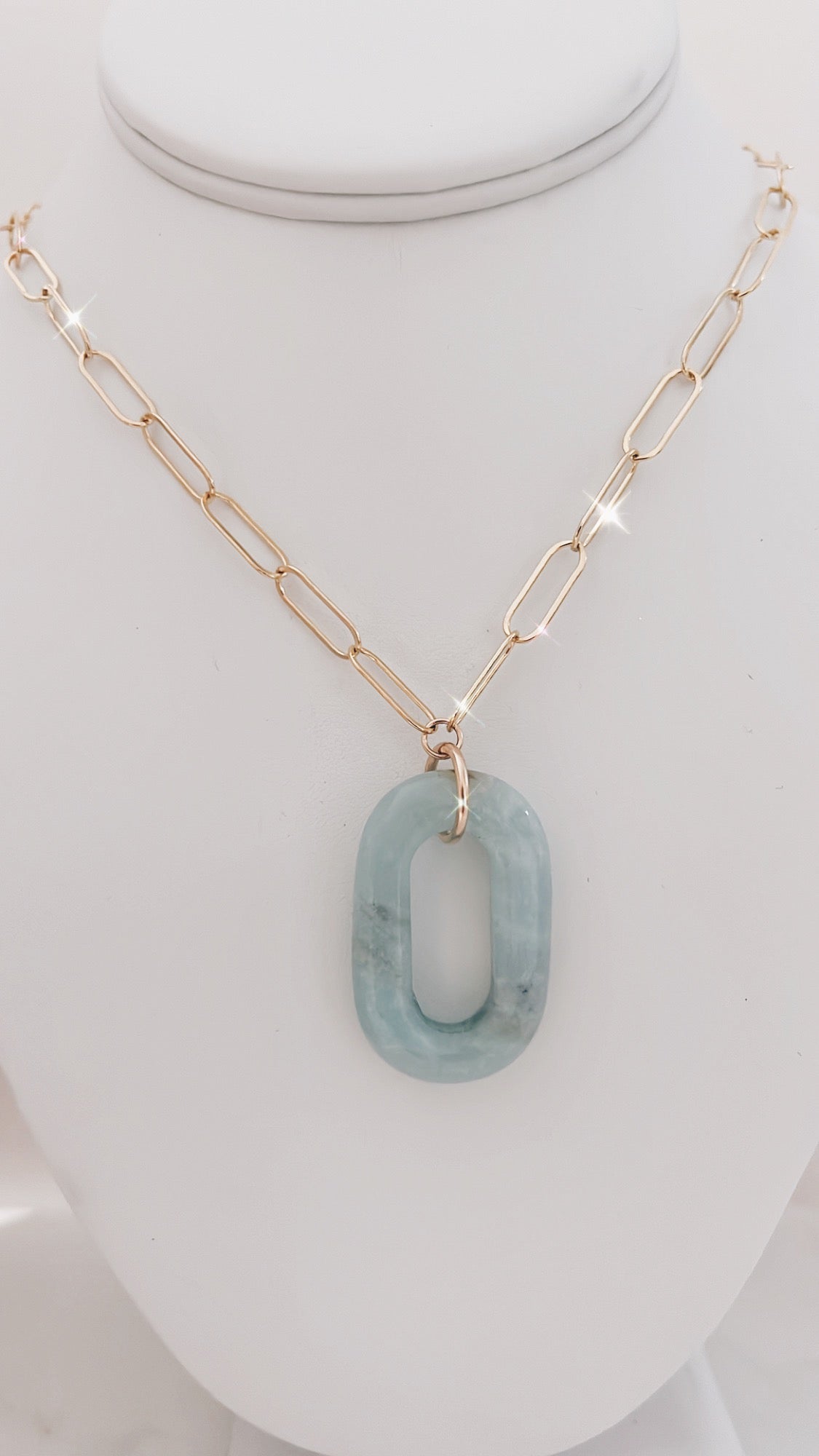 Oval Gemstone Pendant Necklace + More Options