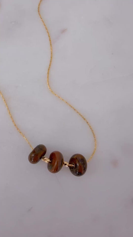 14k Gold Filled Dainty Silk Chain Necklace w/Gemstones + More Options