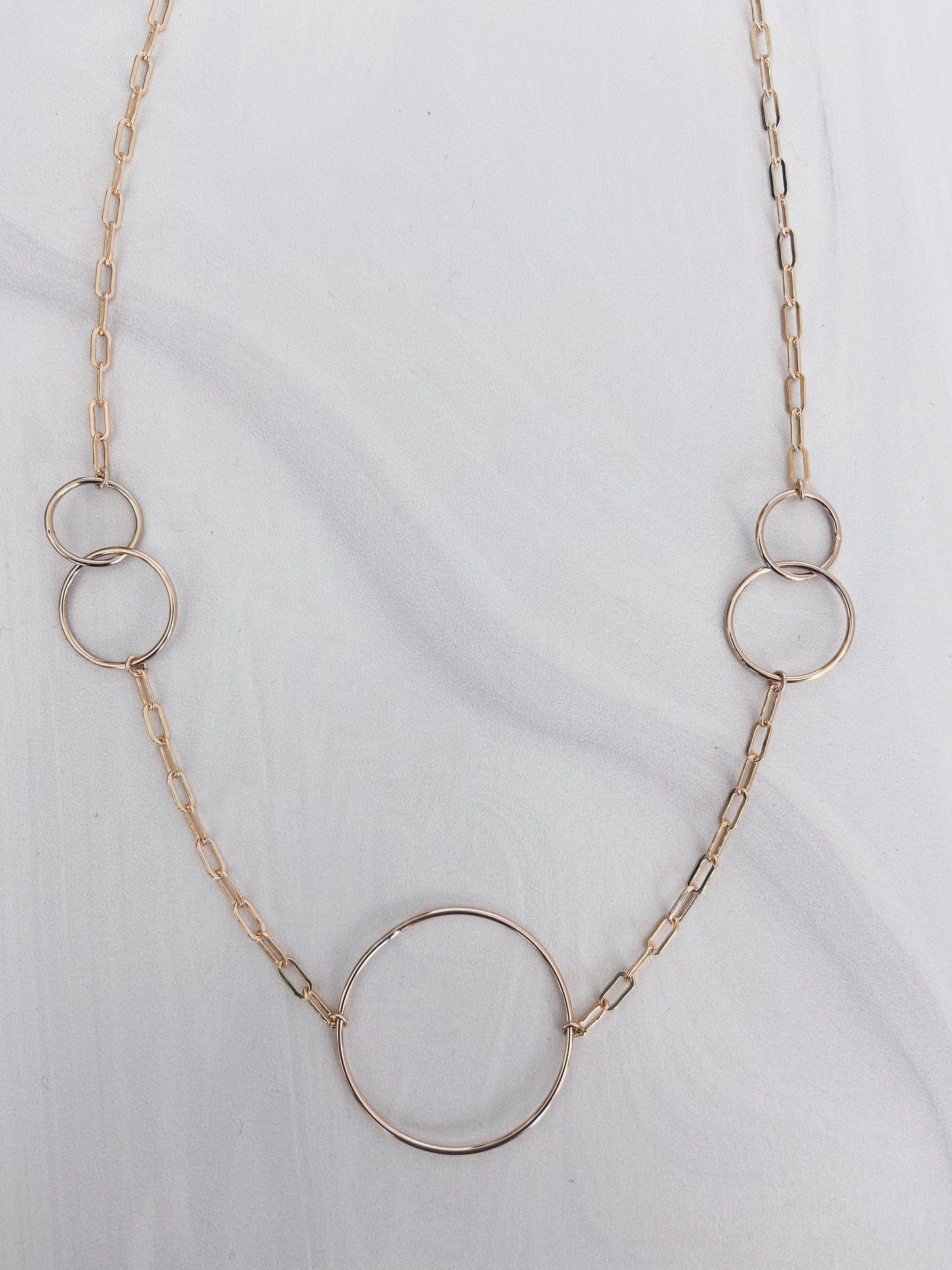 14k Gold Filled Circle Link Necklace