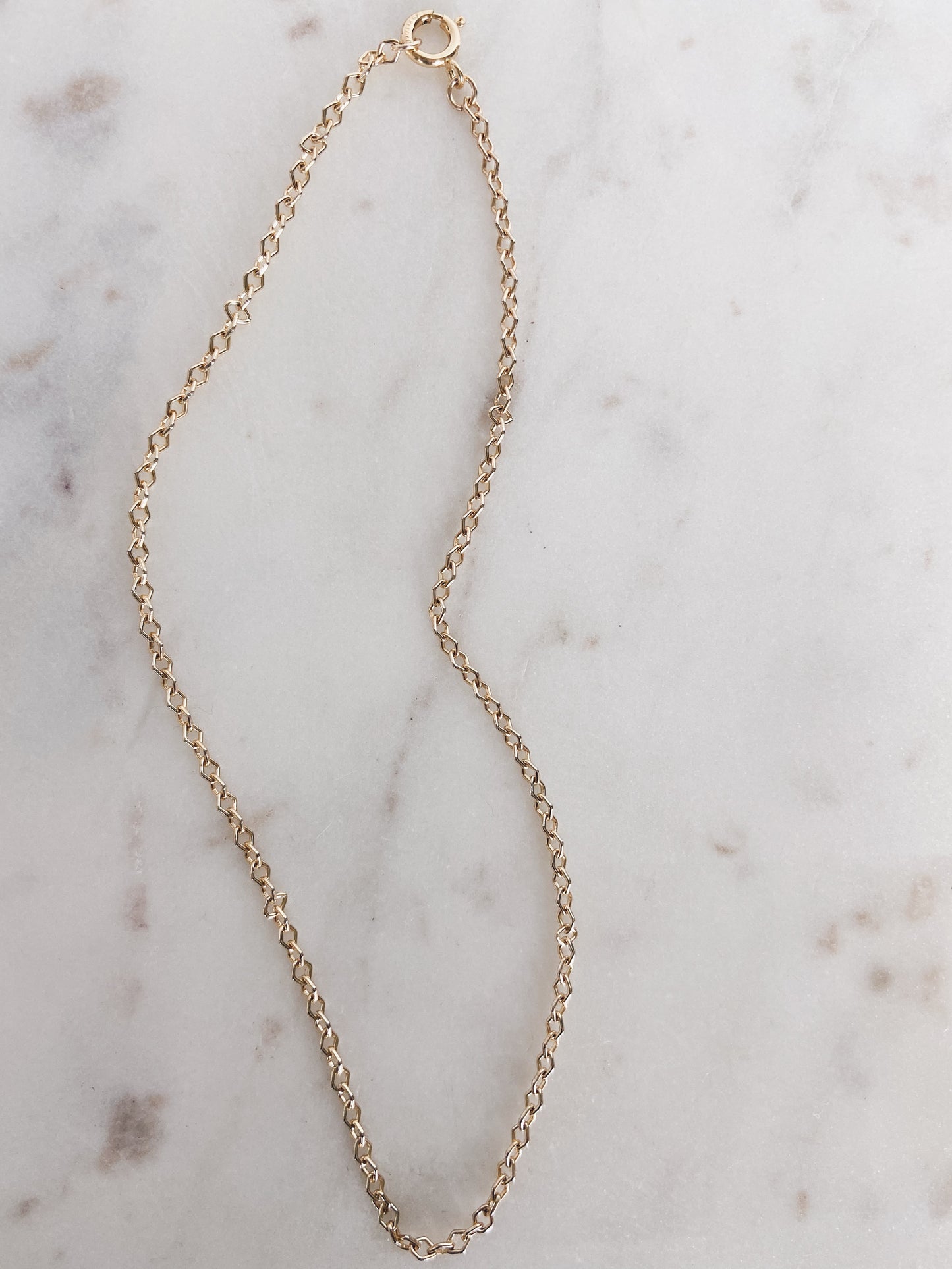 14k Gold Filled Chain & Pearl Necklace