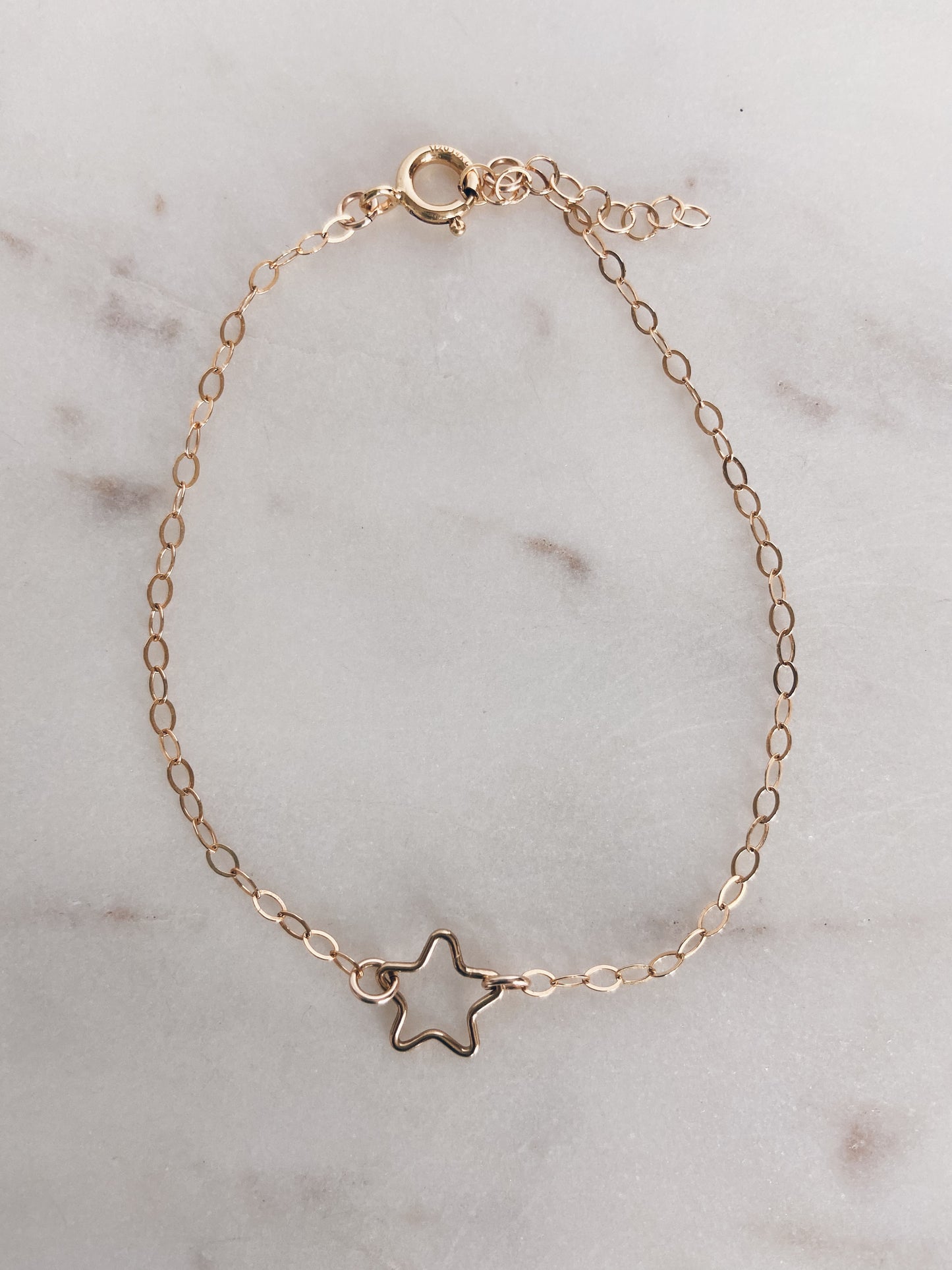14k Gold Filled Star Bracelet
