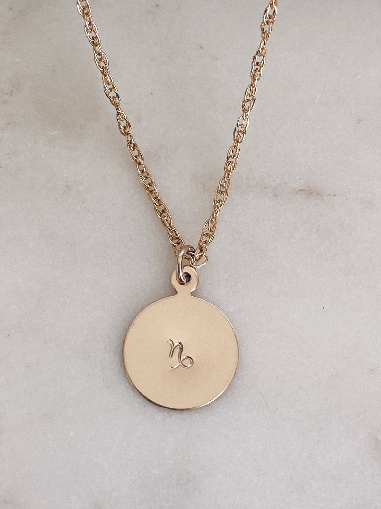 14k Gold Filled Zodiac or Initial Necklace