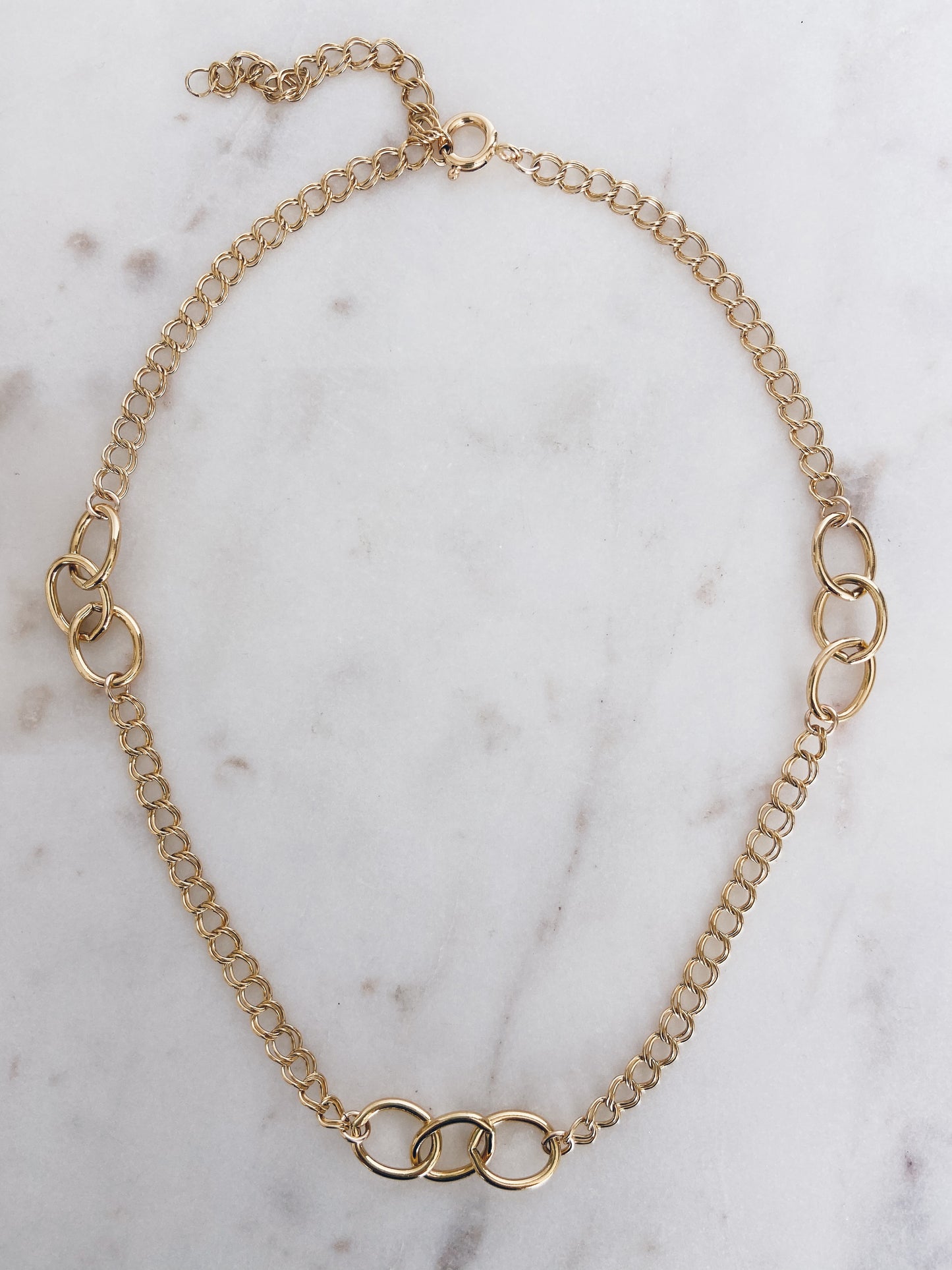 14k Gold Filled Double Curb Chain Necklace