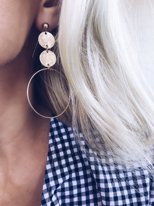 Duo Hammered Hoops...Featured in Vogue
