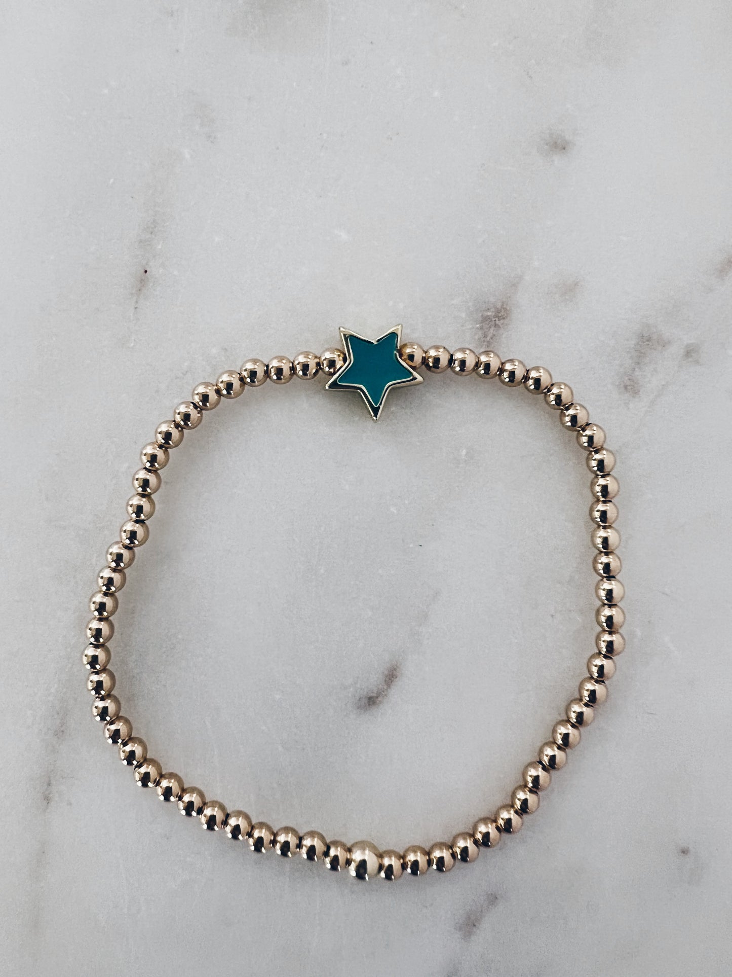 Enamel Star Beaded Bracelet