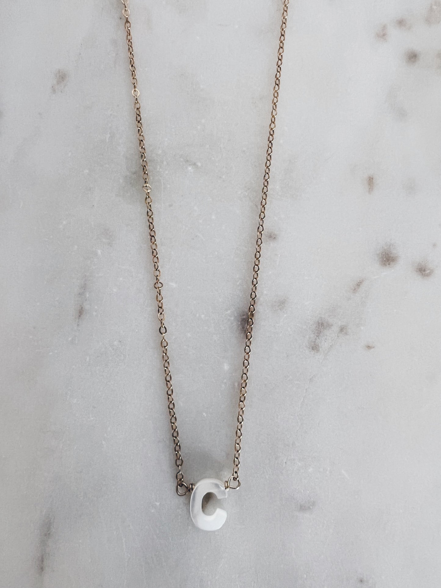 Mother of Pearl Initial Necklace + More Options