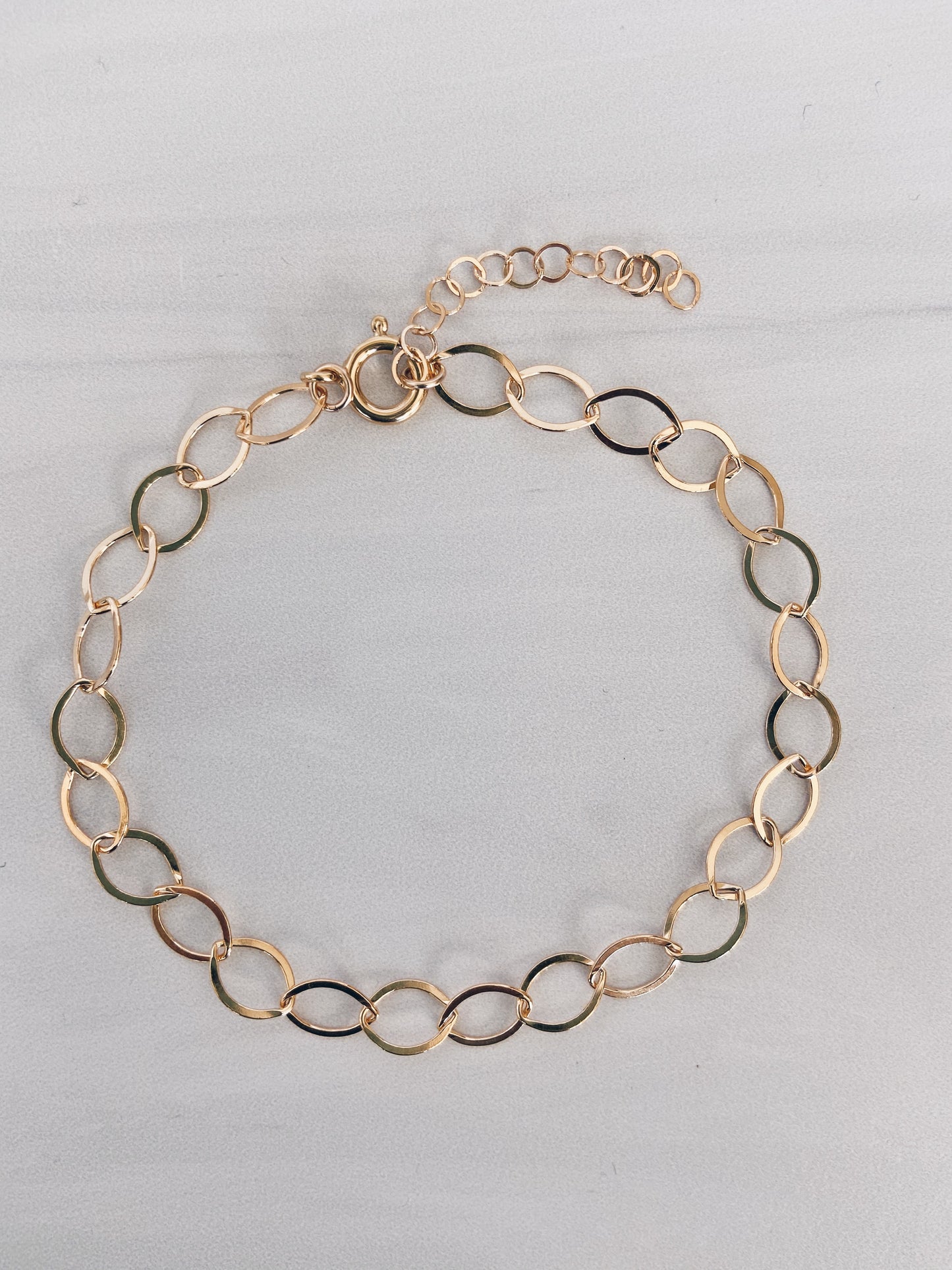14k Gold Filled Oval Chain Anklet