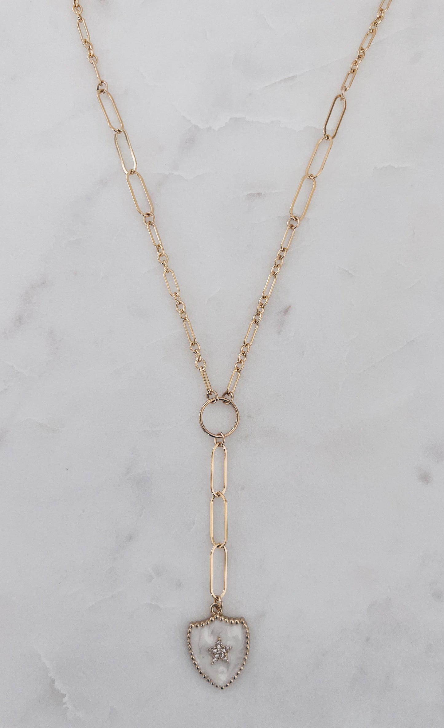 The Shield Lariat Necklace