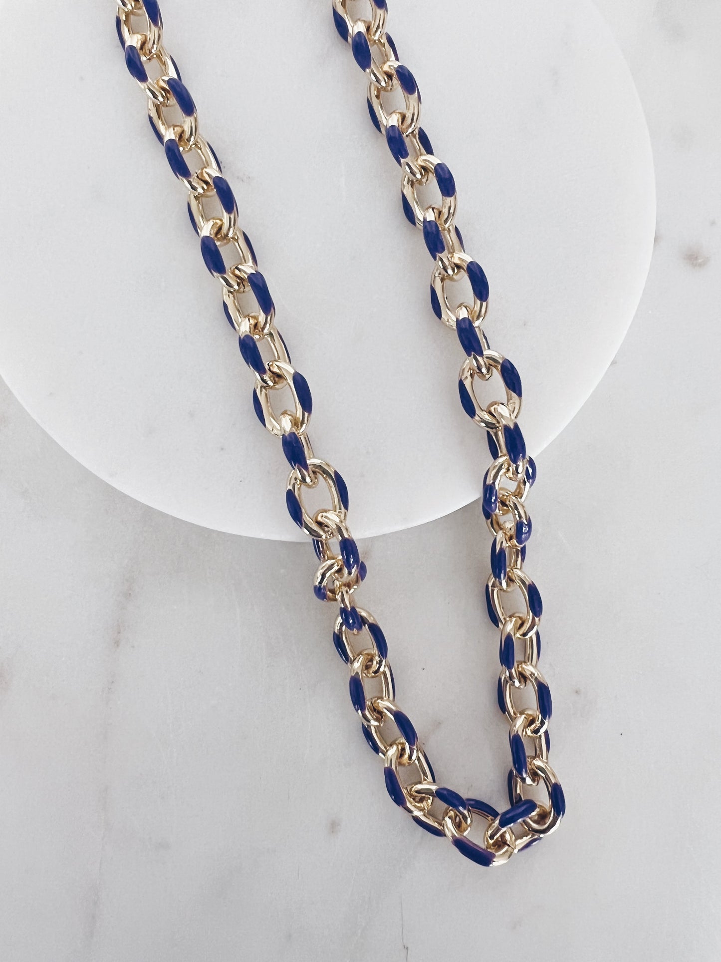 Enamel Link Chain Necklace + More Colors