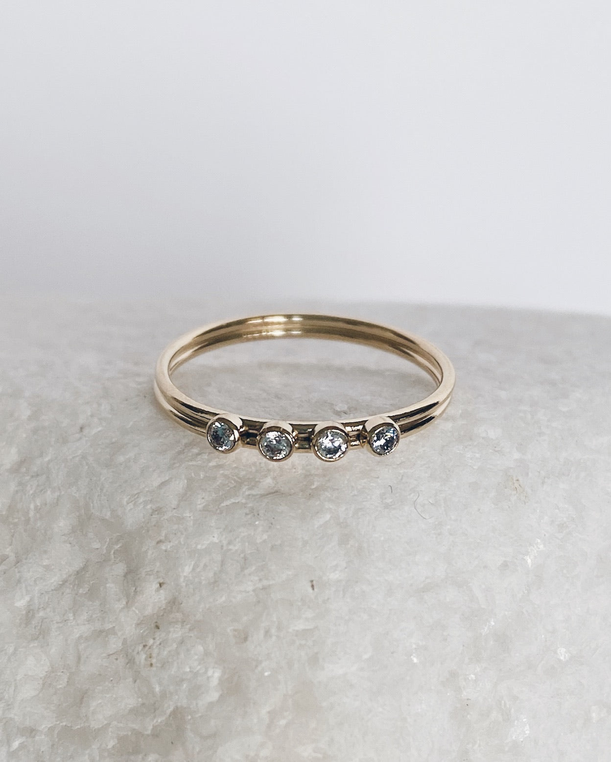 14k Gold Filled Channel CZ Ring