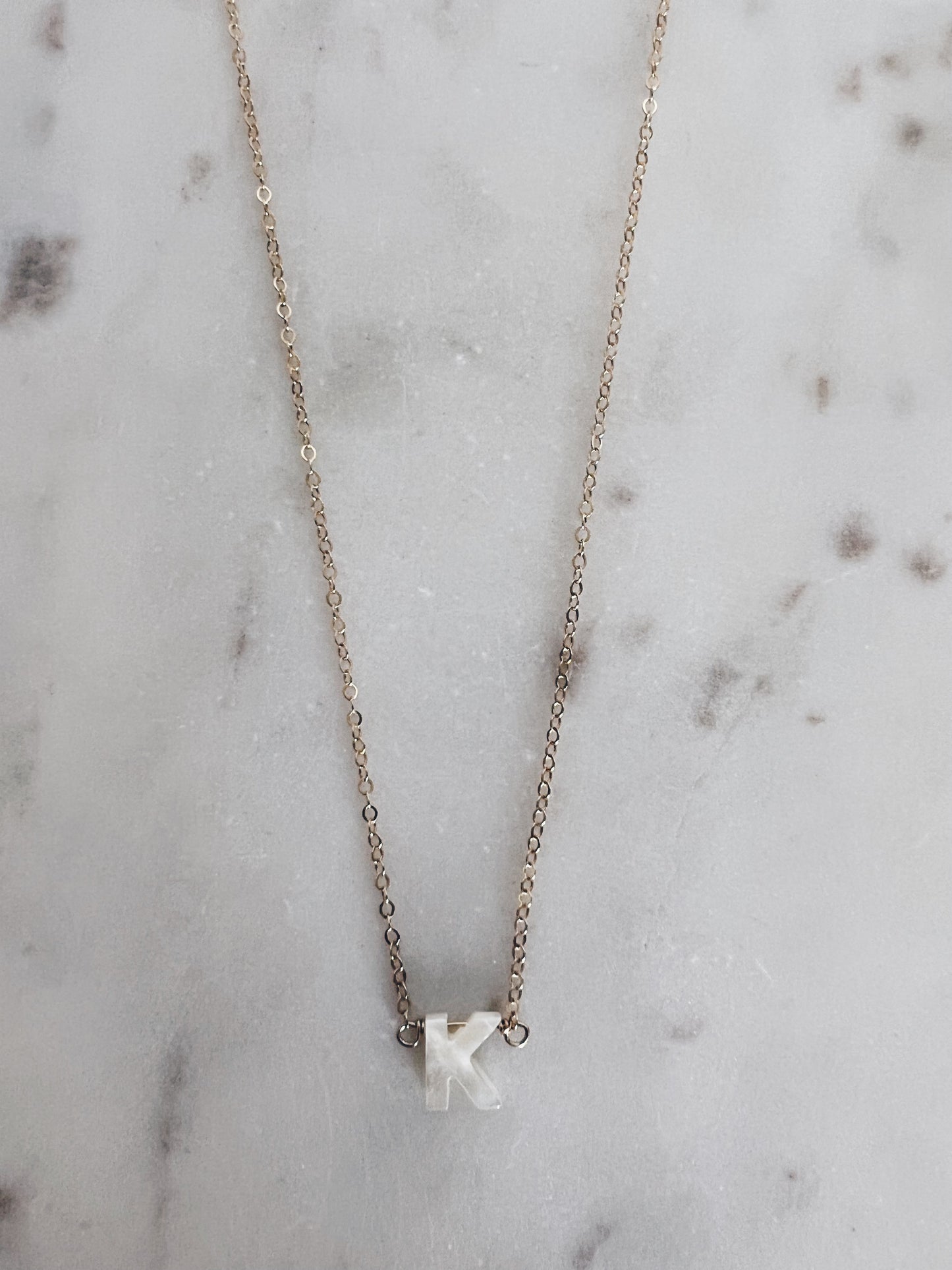 Mother of Pearl Initial Necklace + More Options