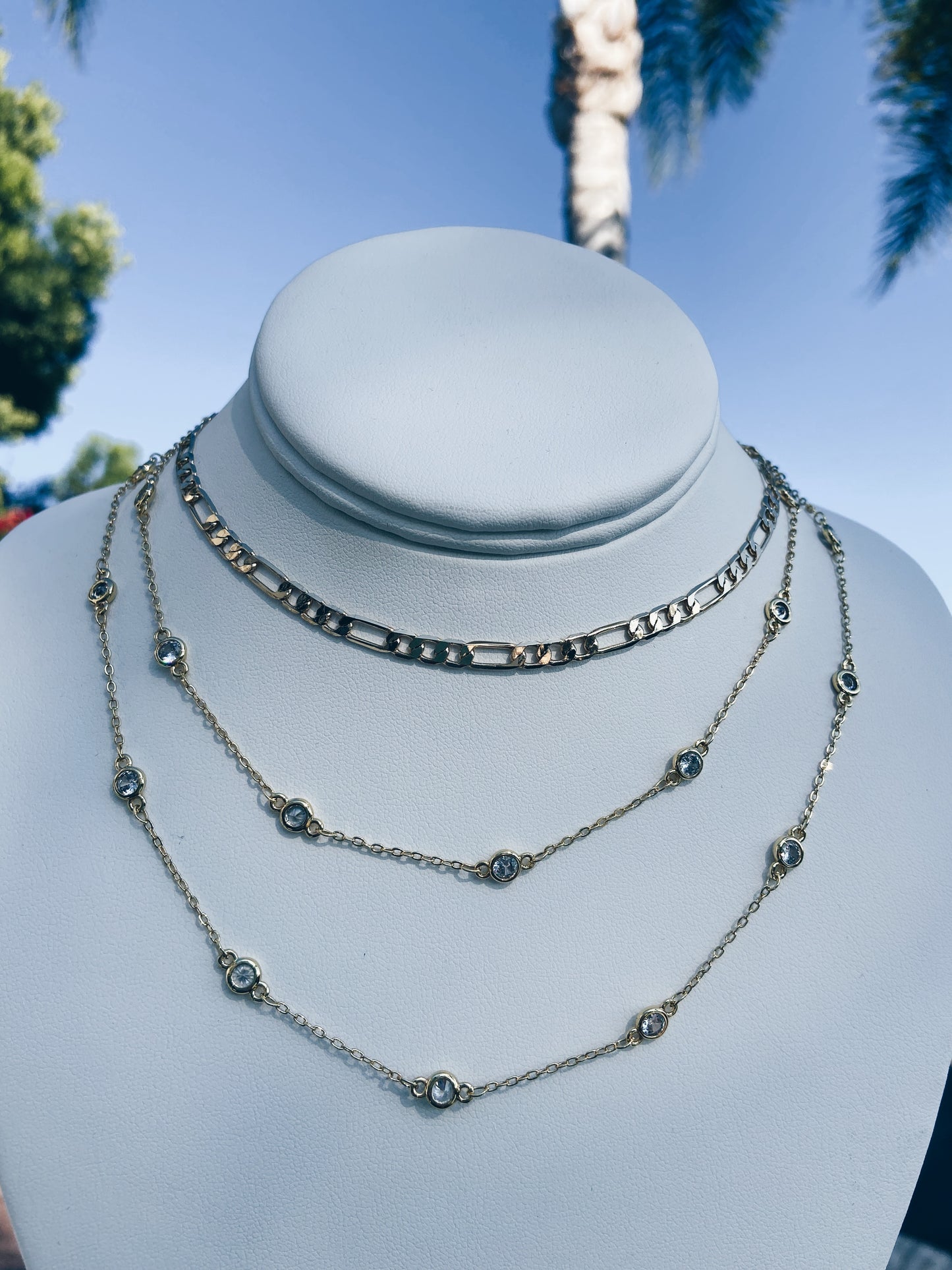 CZ Station Chain Necklace + More Options