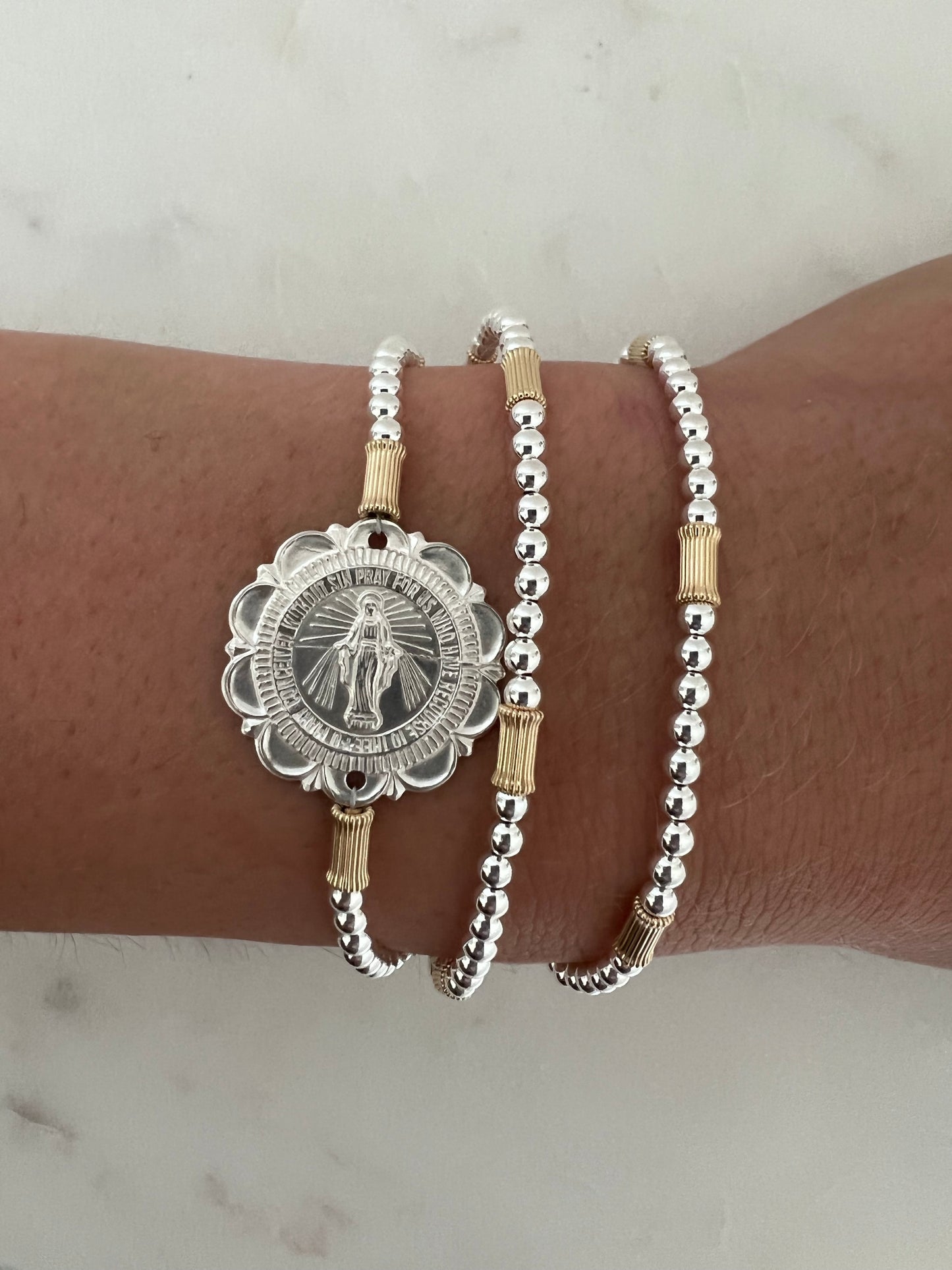 14k Gold Filled Mother Mary Wrap Bracelet + More Options