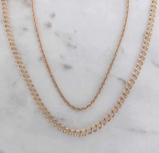 Rope & Curb Chain Layered Necklace