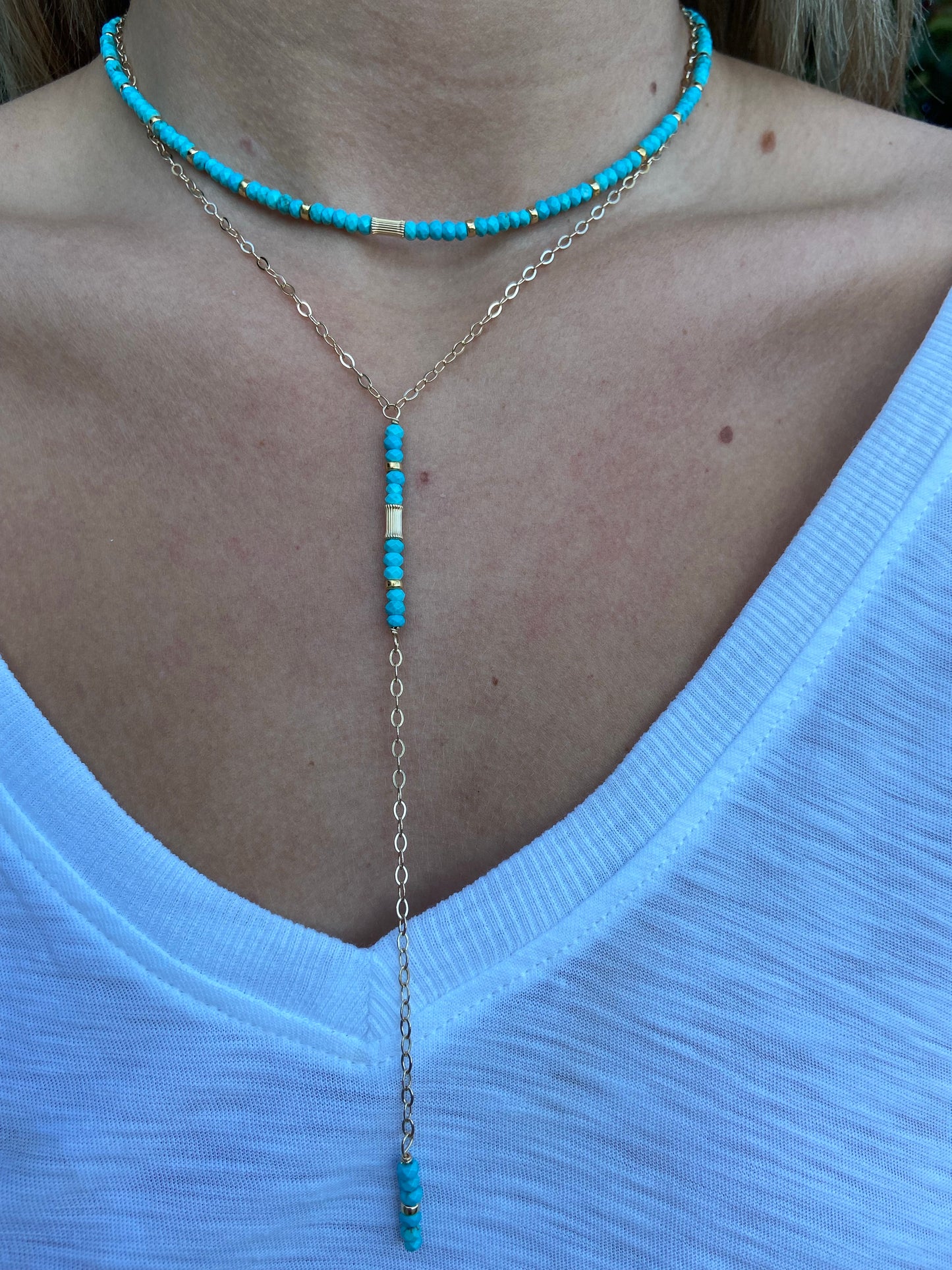 Turquoise & Pearl Choker + More Options