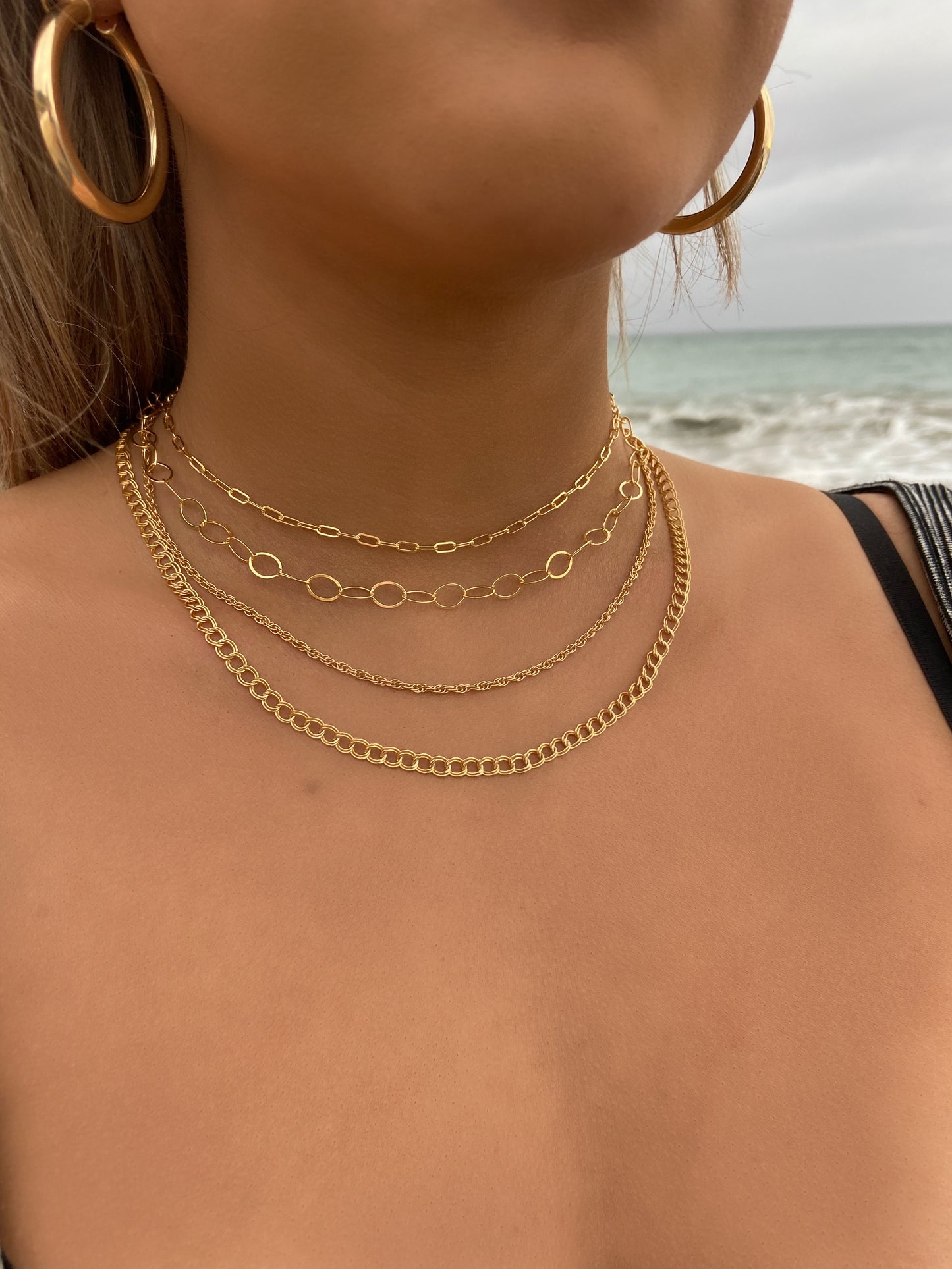 Rope & Curb Chain Layered Necklace