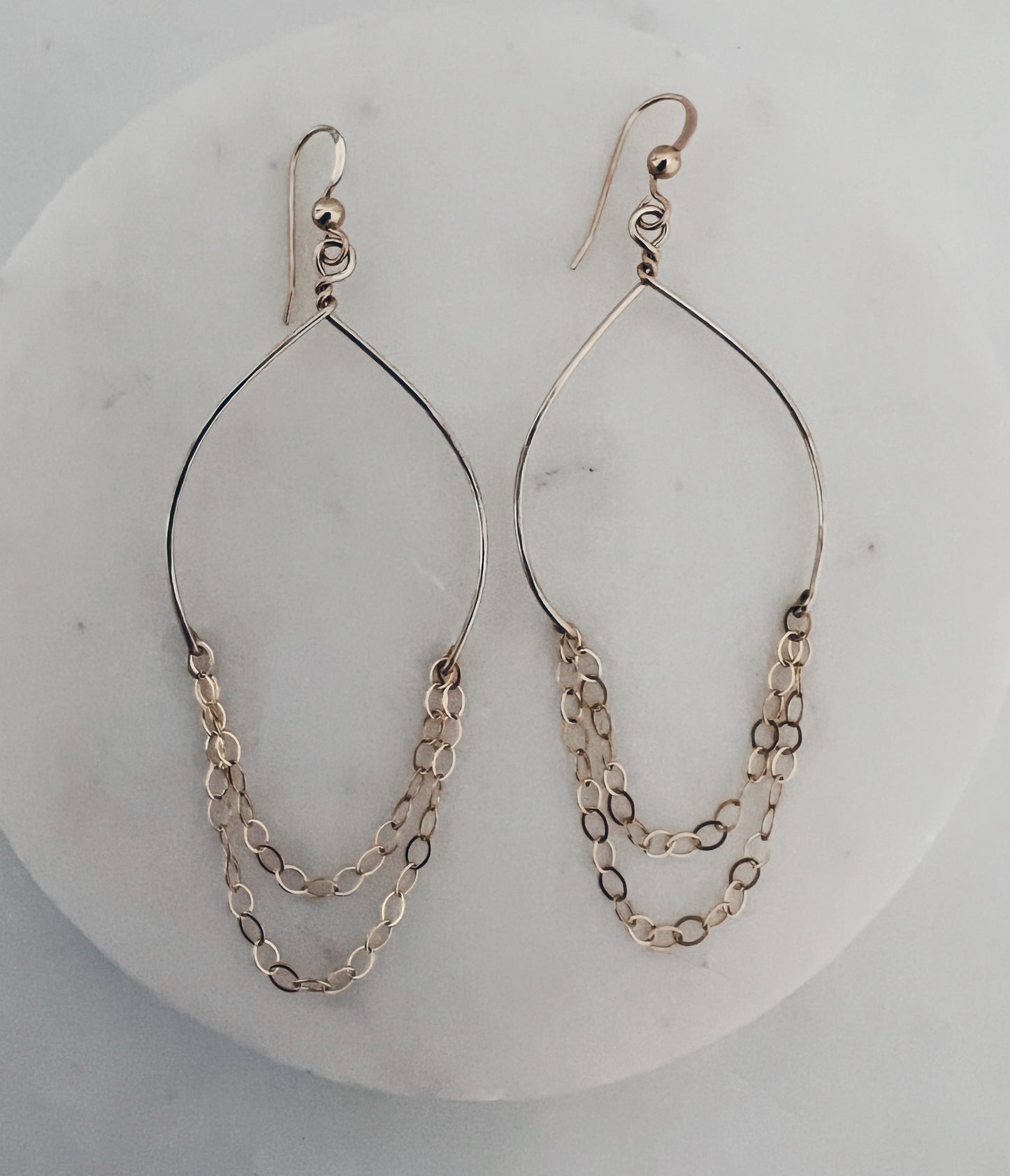 14k Gold Filled Arch Chain Earrings + More Options