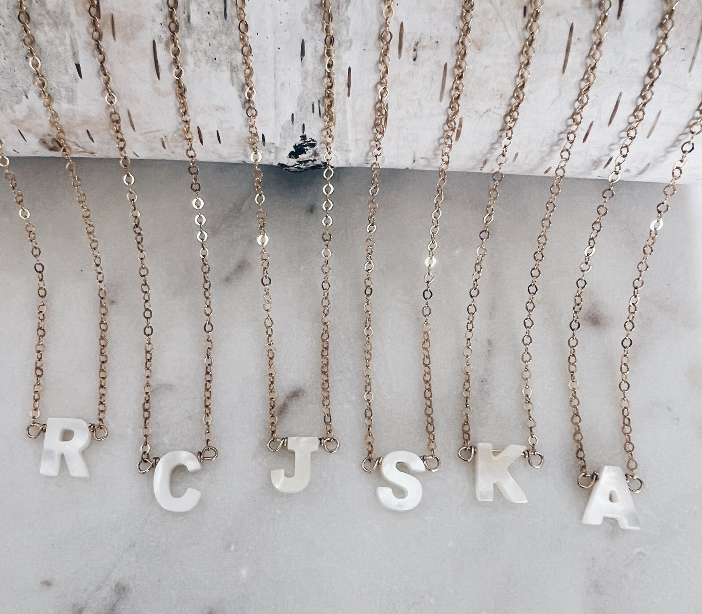 Mother of Pearl Initial Necklace + More Options