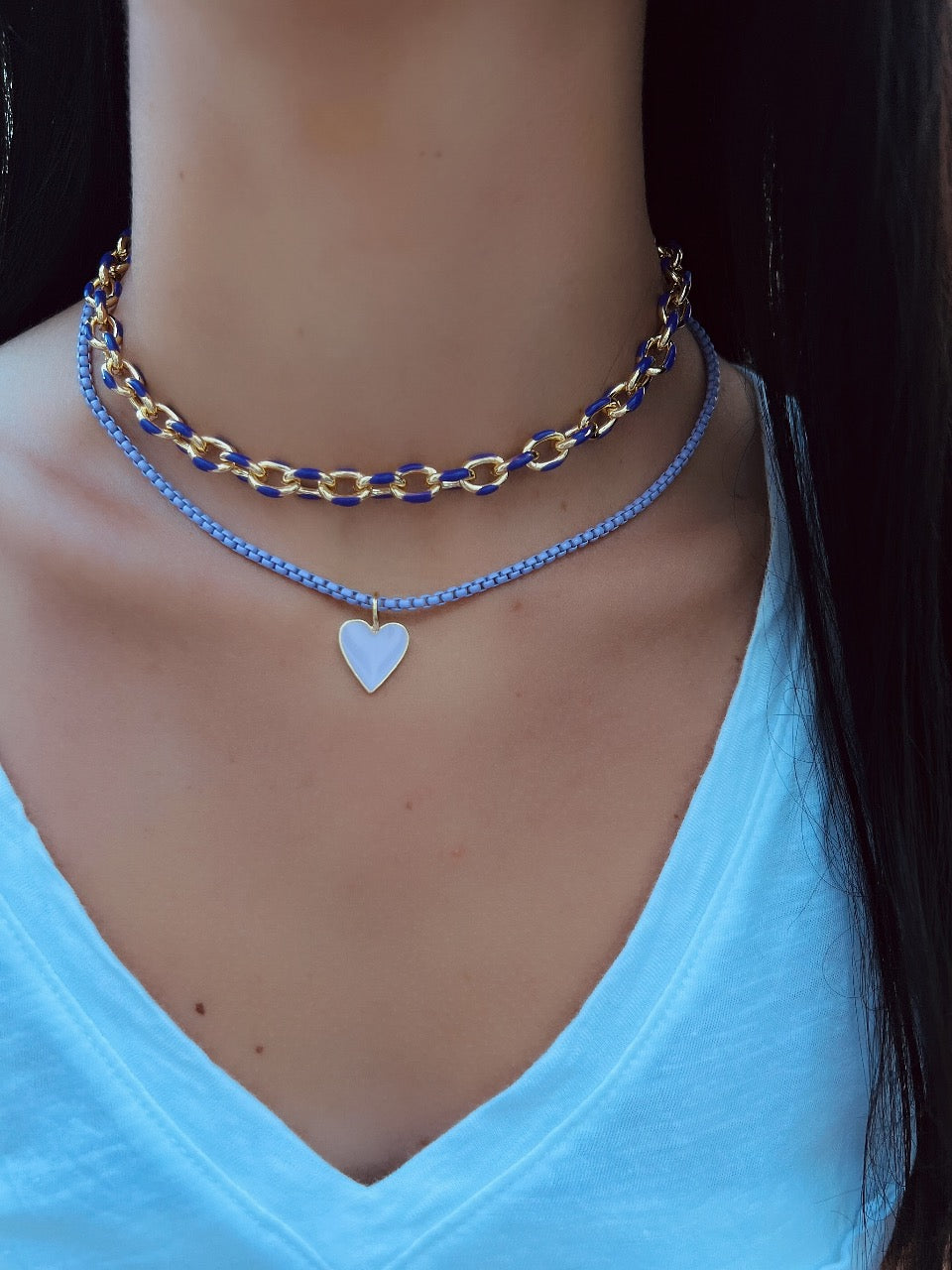 Enamel Link Chain Necklace + More Colors