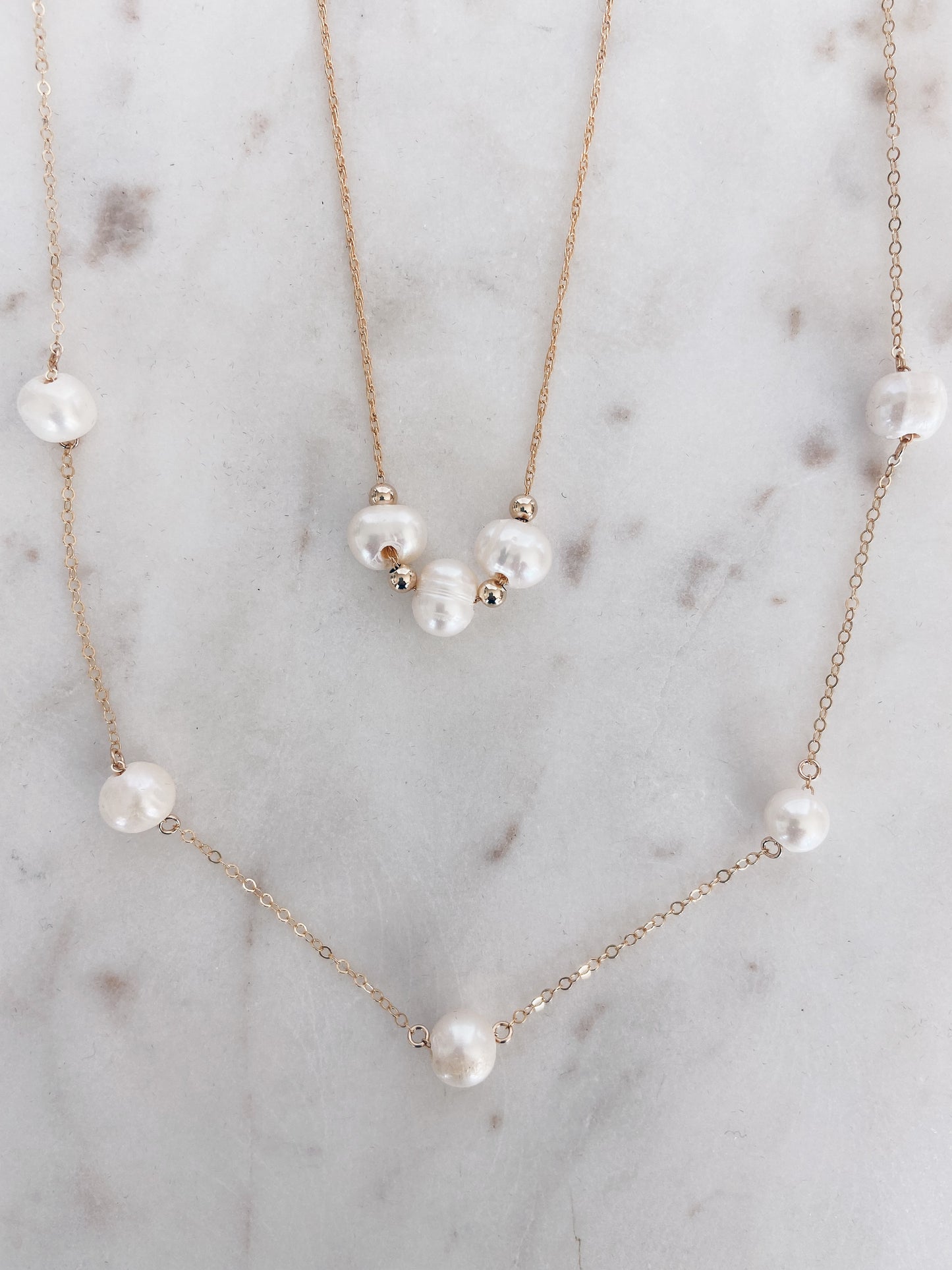 Pearl Station Choker Necklace