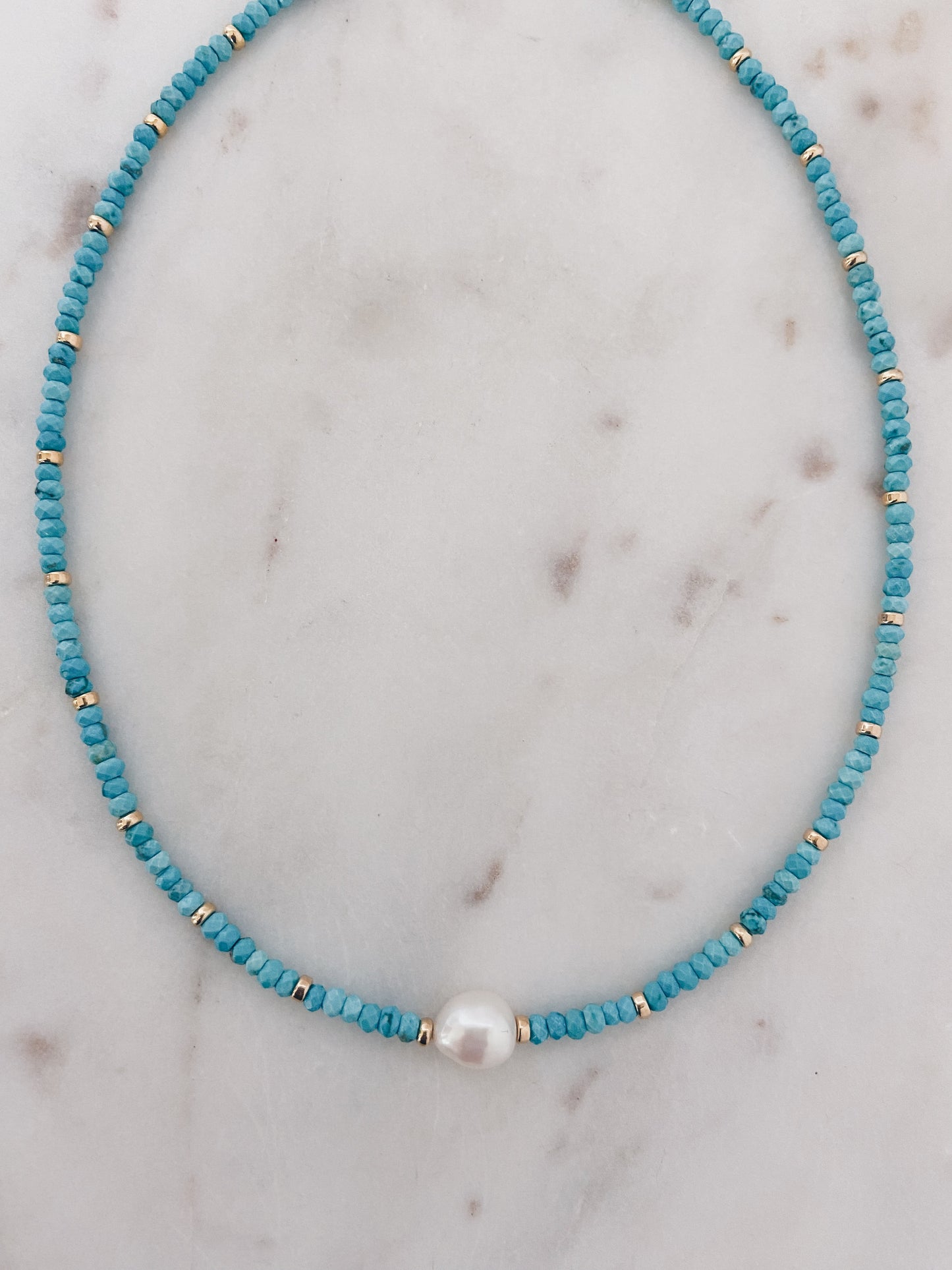 Turquoise & Pearl Choker + More Options