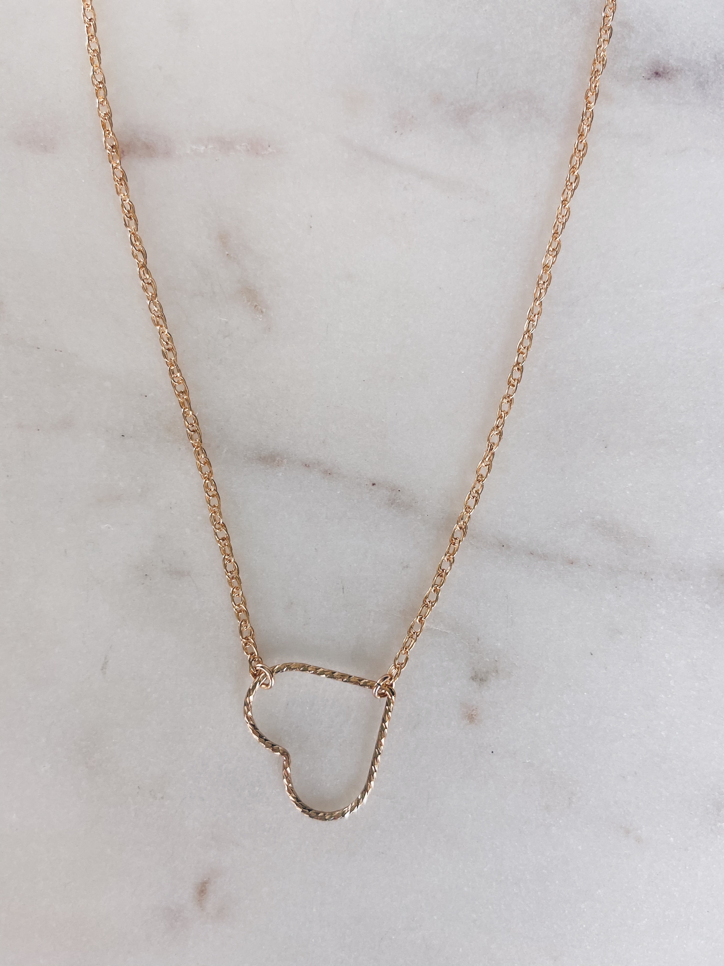 Double Sideways Heart Necklace in 14k Gold Pink Gold and Sterling Silv -  Michelle Chang