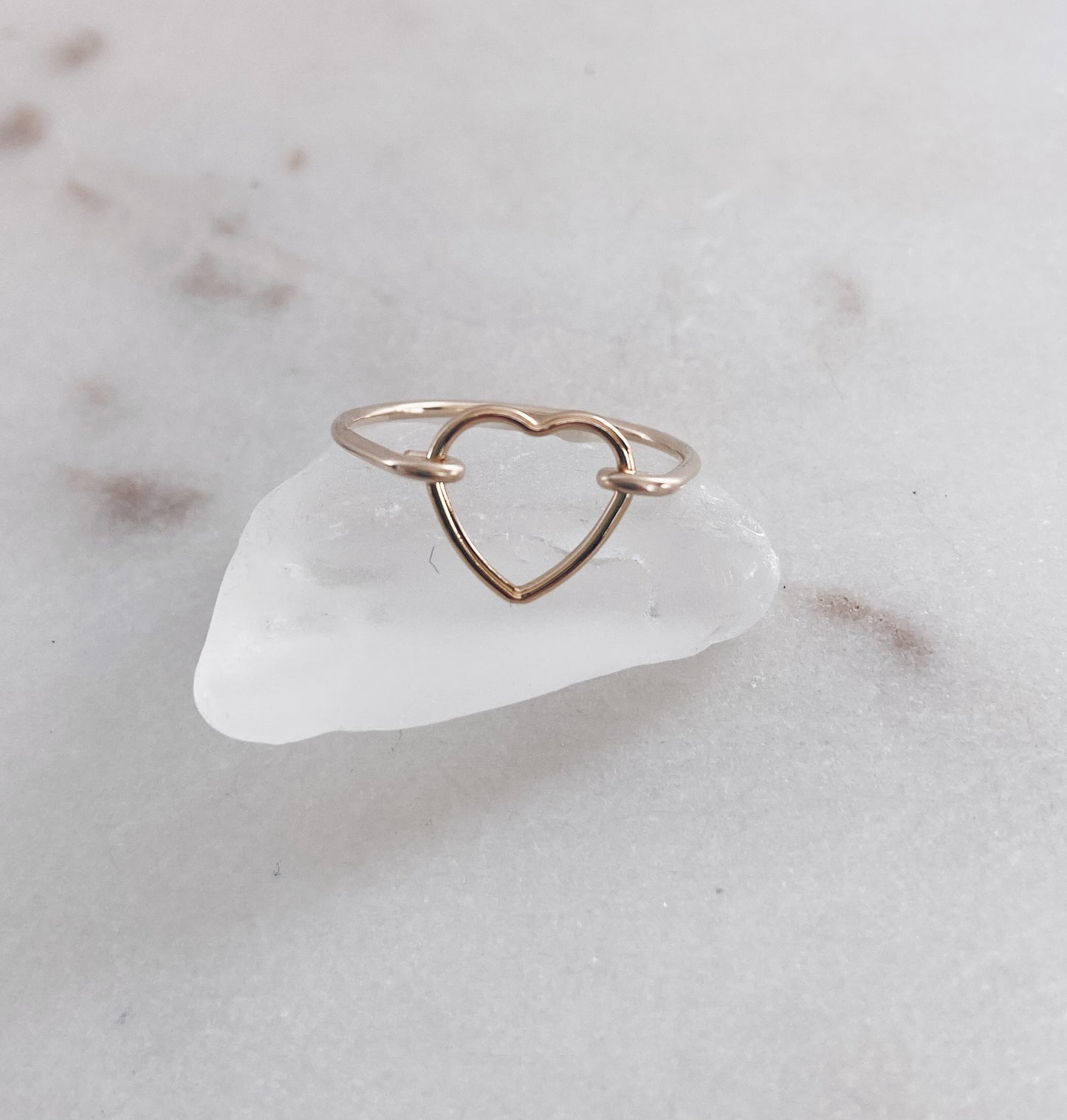 14k Gold Filled Dainty Heart Ring