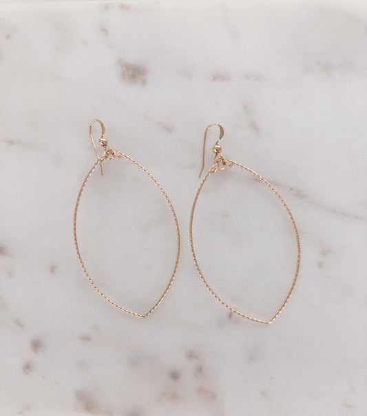 14k Gold Filled Textured Hoops